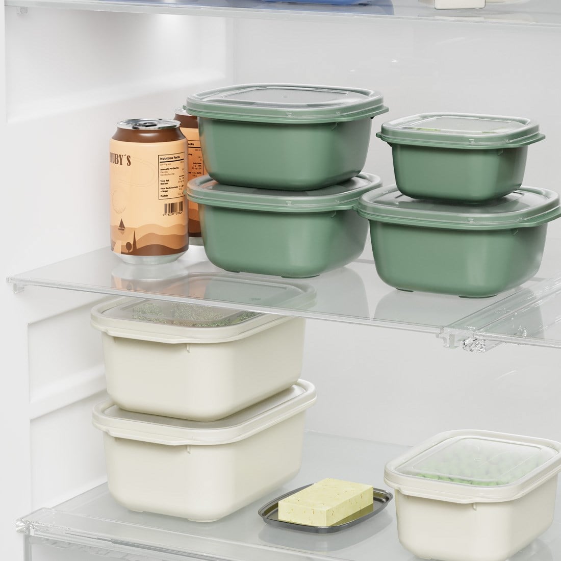 3 Parça Easy Keep Kare Set (3 x 550 ml)