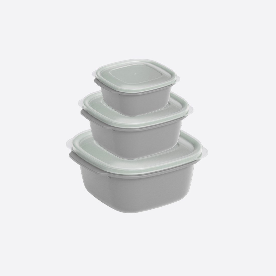 3 Parça Easy Keep Kare Set (550 x 1100 x 2200 ml)