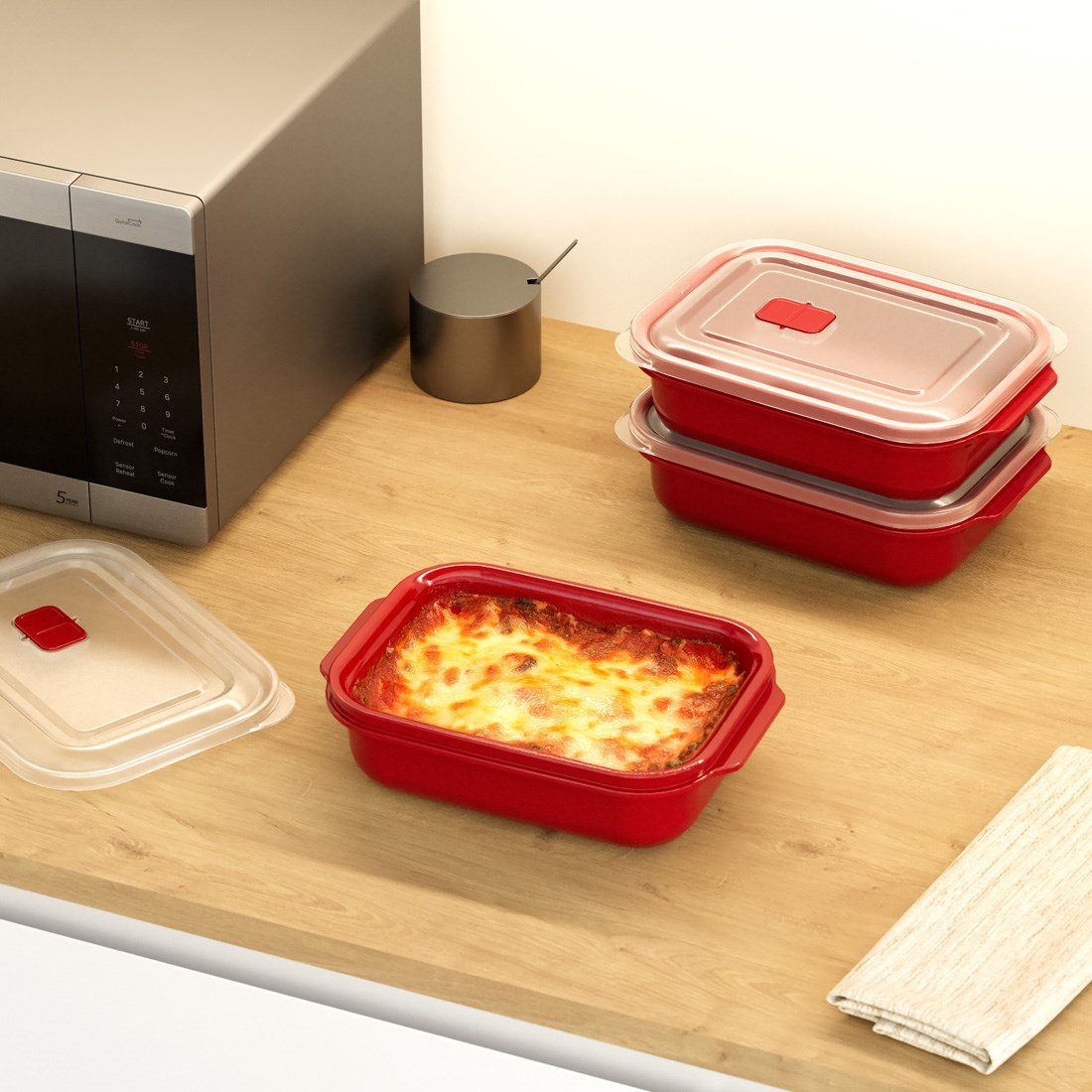 3 Parça Heat'n Go Dikdörtgen Set ( 3 x 1300 ml )