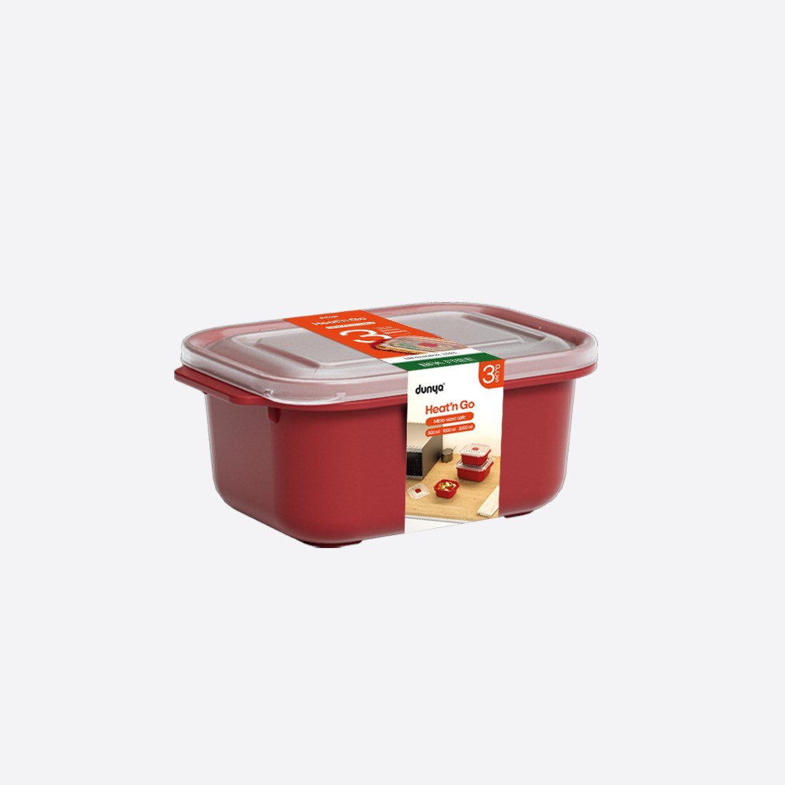 3 Parça Heat'n Go Dikdörtgen Set ( 500 x 1000 x 2000 ml )