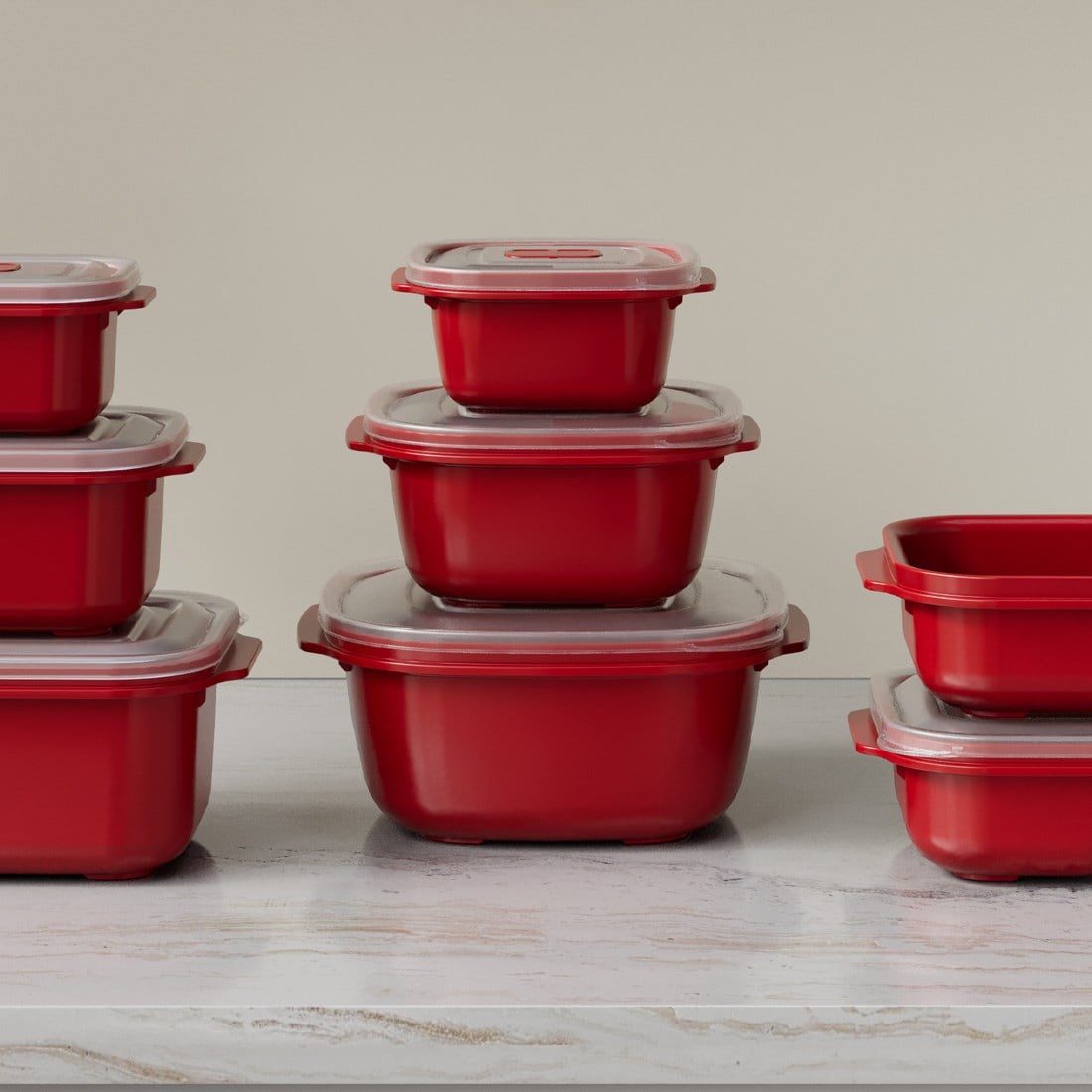 3 Parça Heat'n Go Kare Set ( 550 x 1100 x 2200 ml )