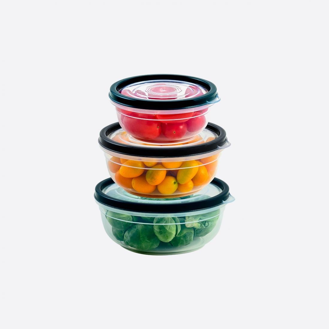 3 Parça Kompakt Yuvarlak Set (400-800-1350 ml)