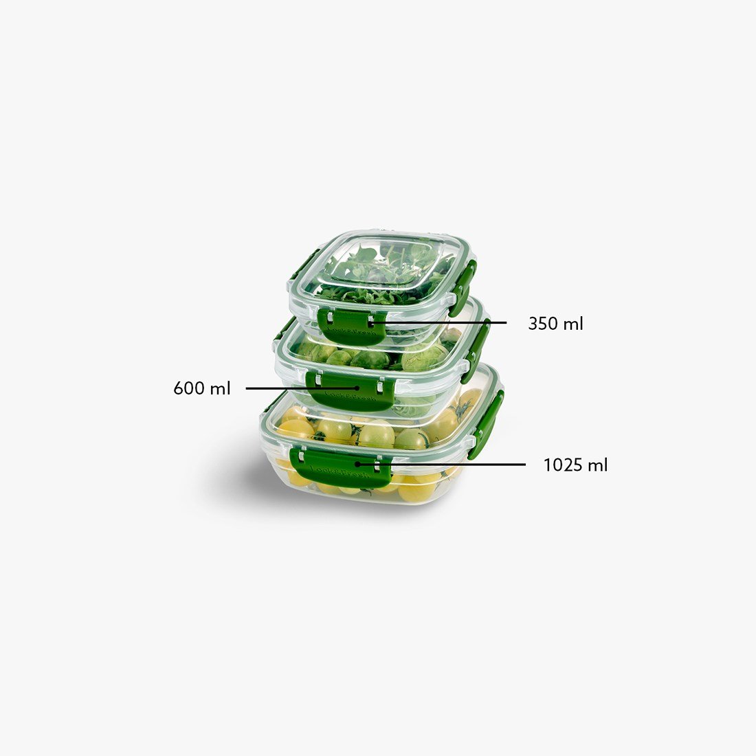 3 Parça Master Kare Set (600-1025-1700 ml)
