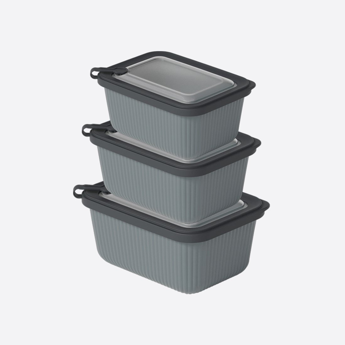 3 Parça MicroLine Dikdörtgen Set ( 1100-1800-3000 ml )