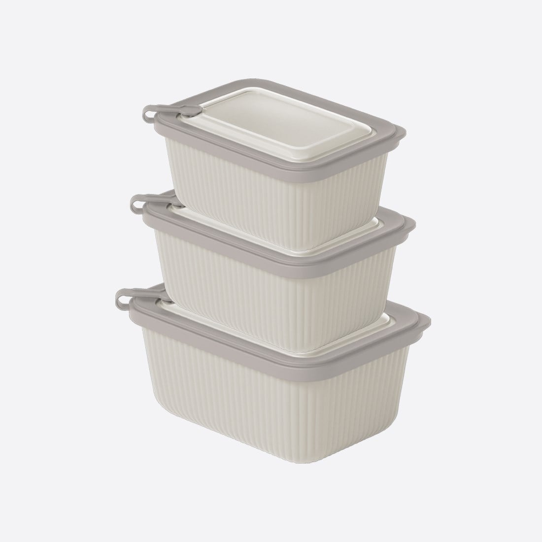 3 Parça MicroLine Dikdörtgen Set ( 1100-1800-3000 ml )