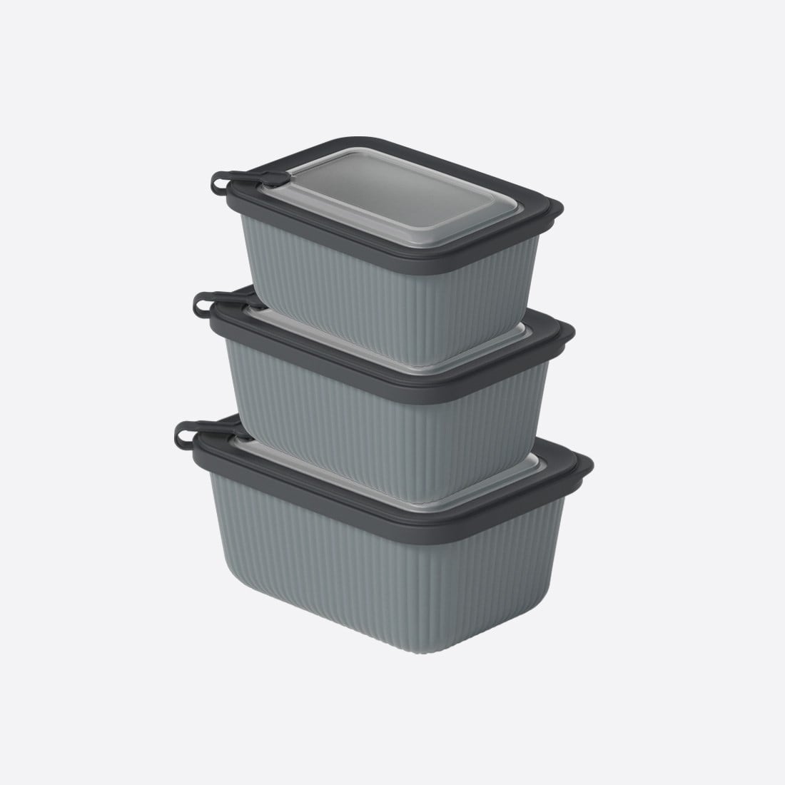 3 Parça MicroLine Dikdörtgen Set ( 600-1100-1800 ml )