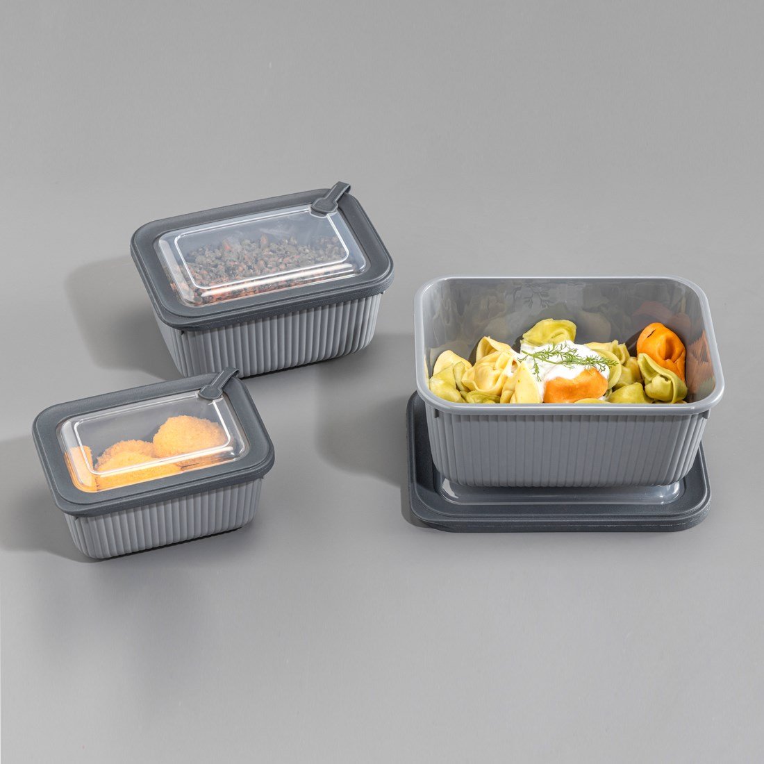 3 Parça MicroLine Dikdörtgen Set ( 600-1100-1800 ml )
