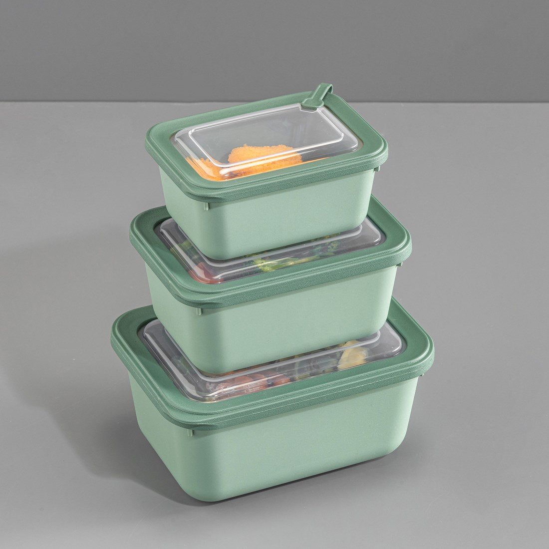3 Parça MicroSafe Dikdörtgen Set ( 1100-1800-3000 ml )