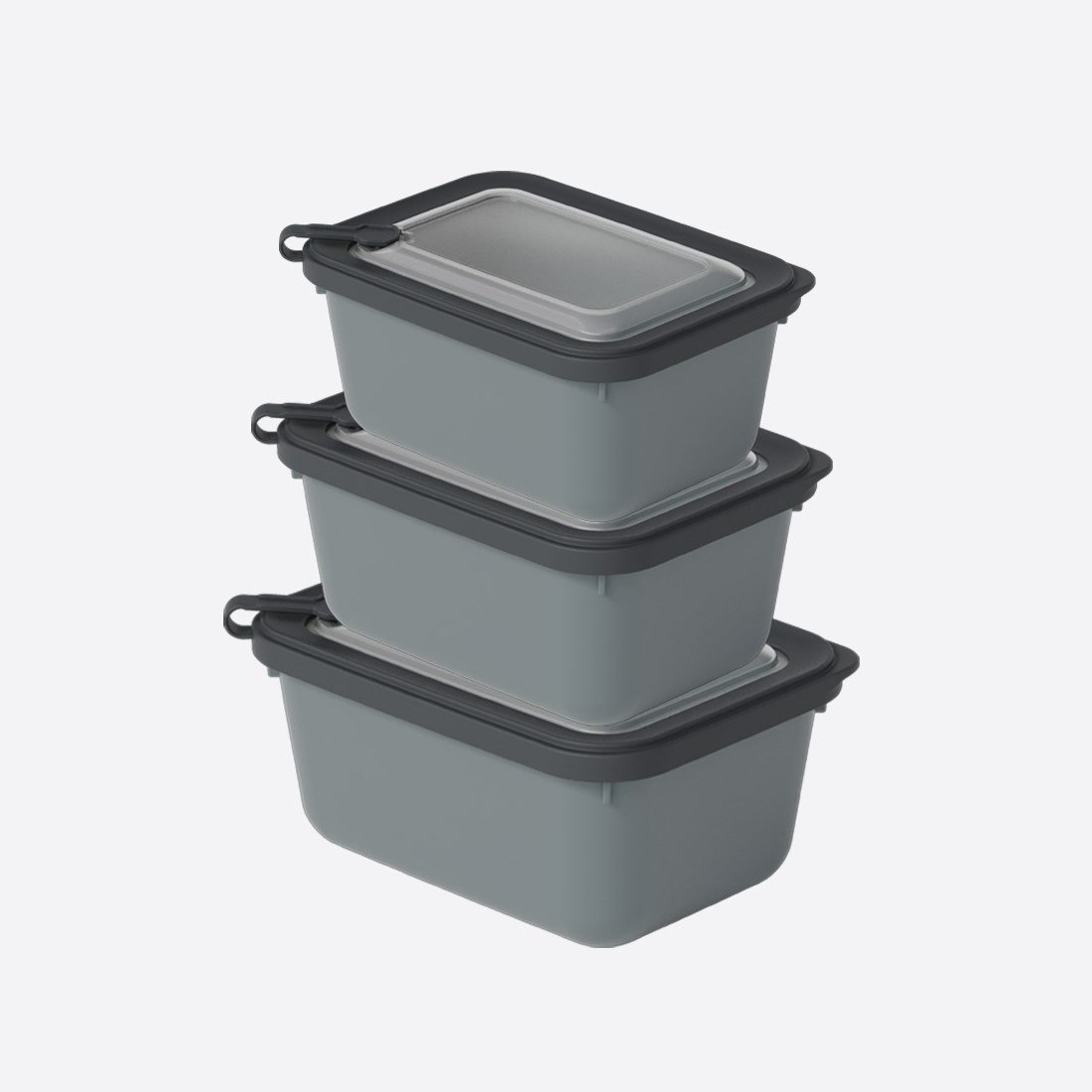 3 Parça MicroSafe Dikdörtgen Set ( 1100-1800-3000 ml )