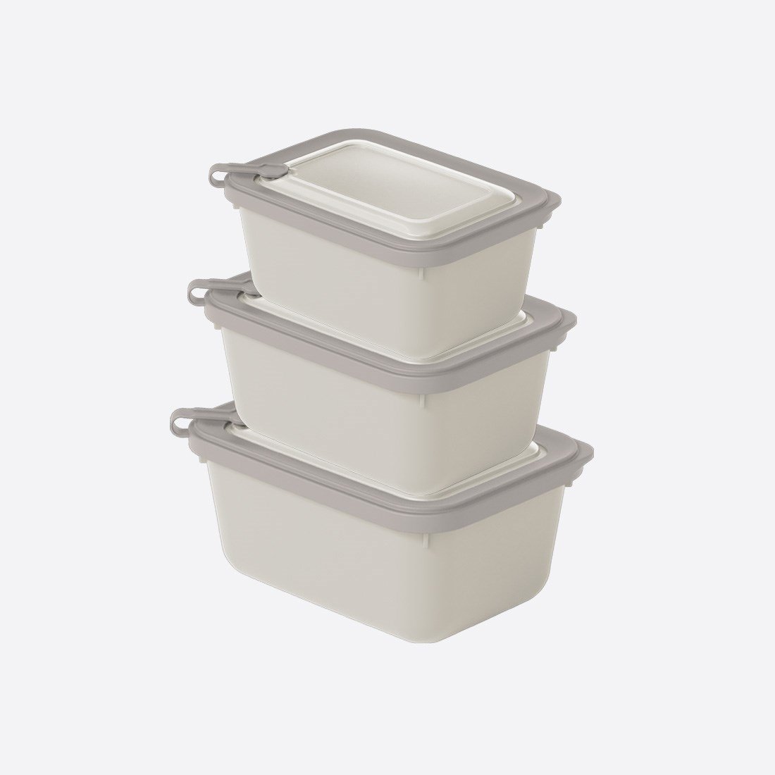 3 Parça MicroSafe Dikdörtgen Set ( 600-1100-1800 ml )