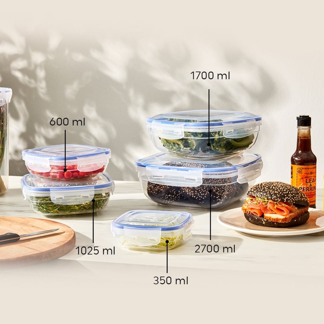 350 ml Contalı Kare