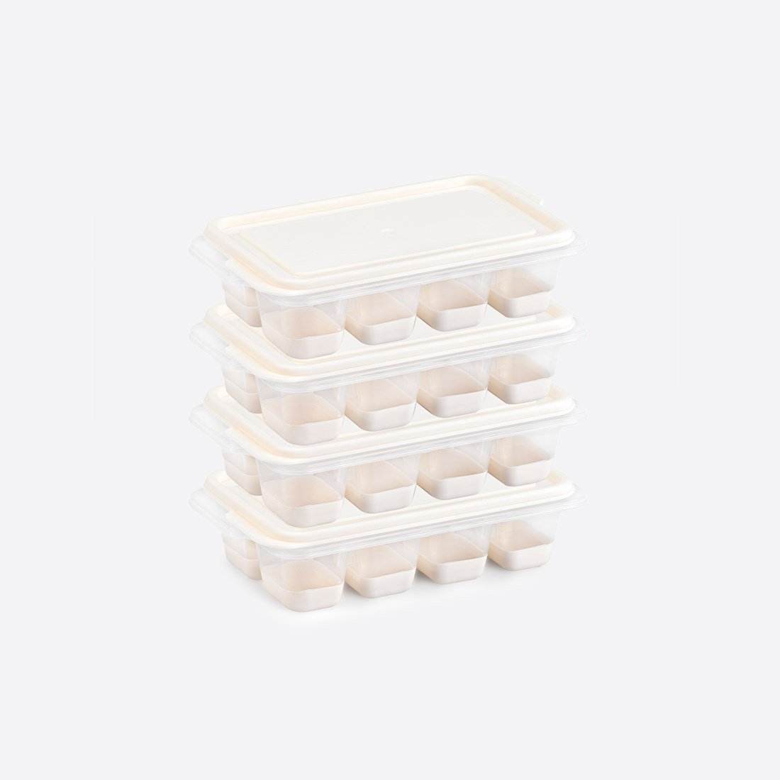4 lü Mini Kapaklı Silikon Buzluk