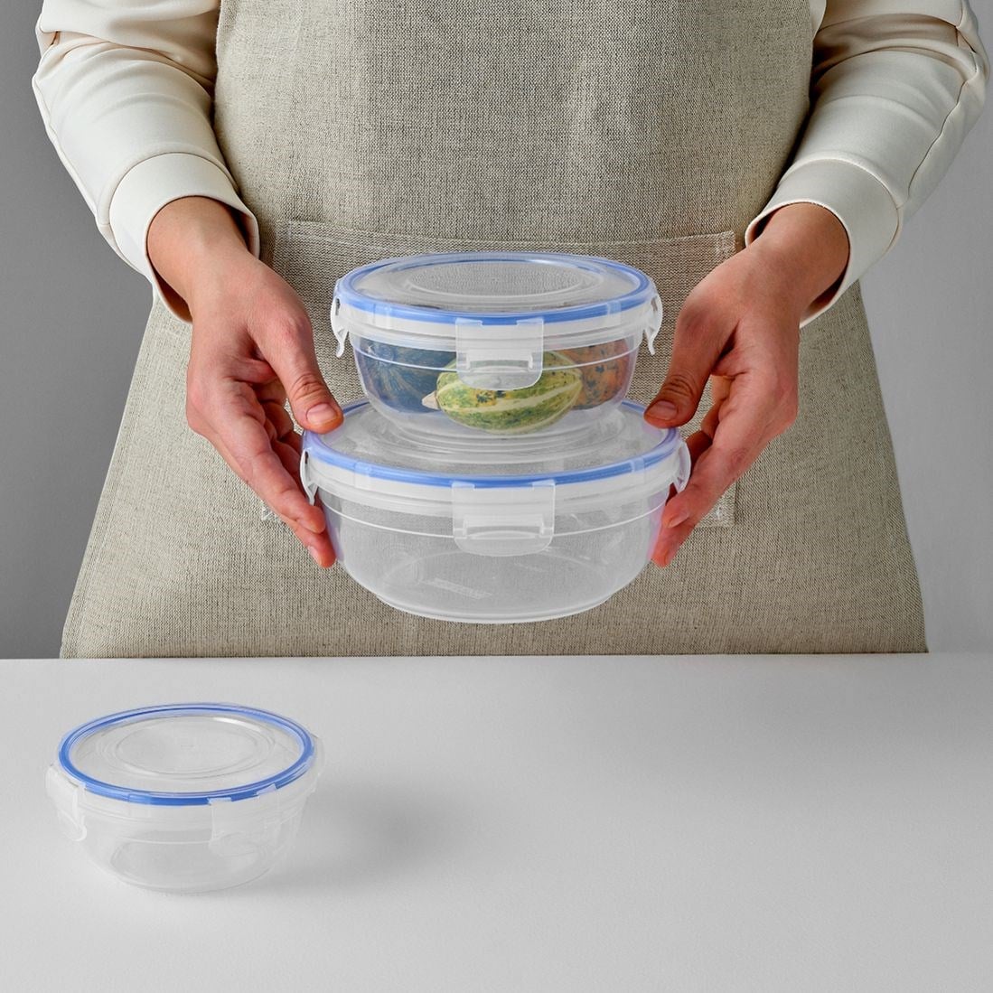 4 Parça Contalı Yuvarlak Set (400-800-1350-2250 ml)