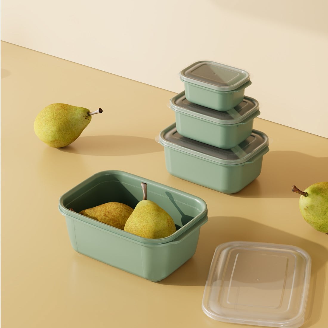 4 Parça Easy Keep Dikdörtgen Set ( 500 x 1000 x 2000 x 3500 ml )