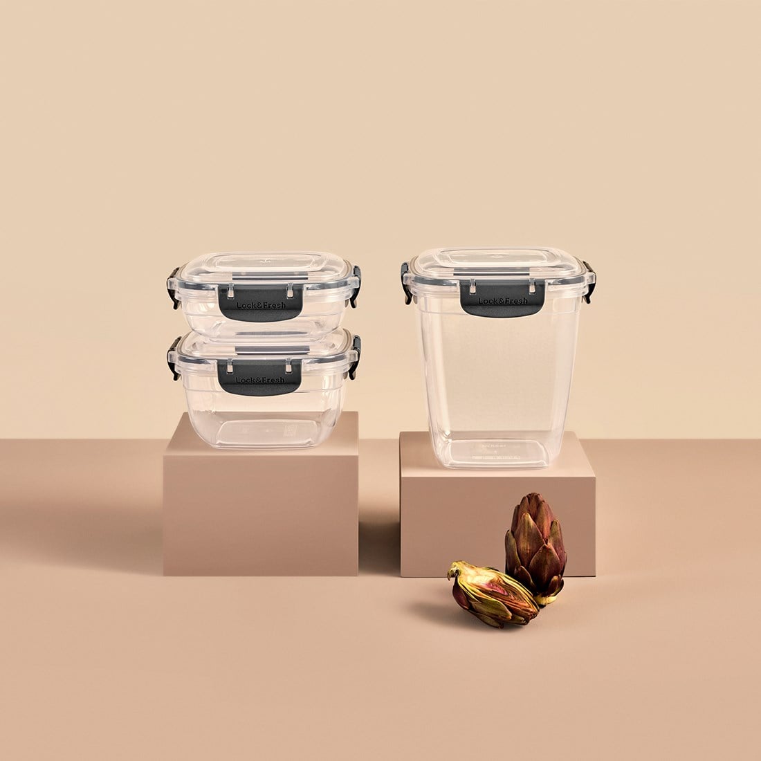 4 Parça Master Dikdörtgen Set (400-800-1400-2300 ml)