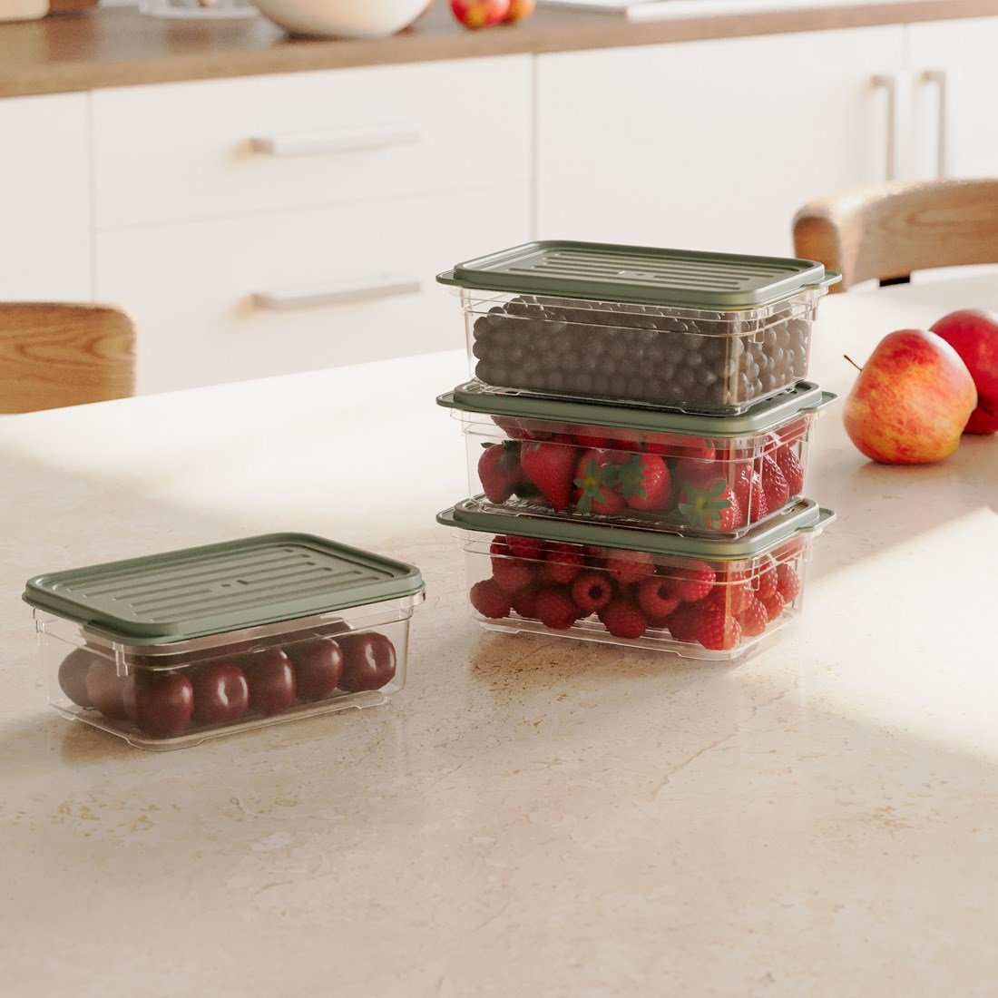 4 Parça Smart Saklama Kabı Set (4 x 500 ml)