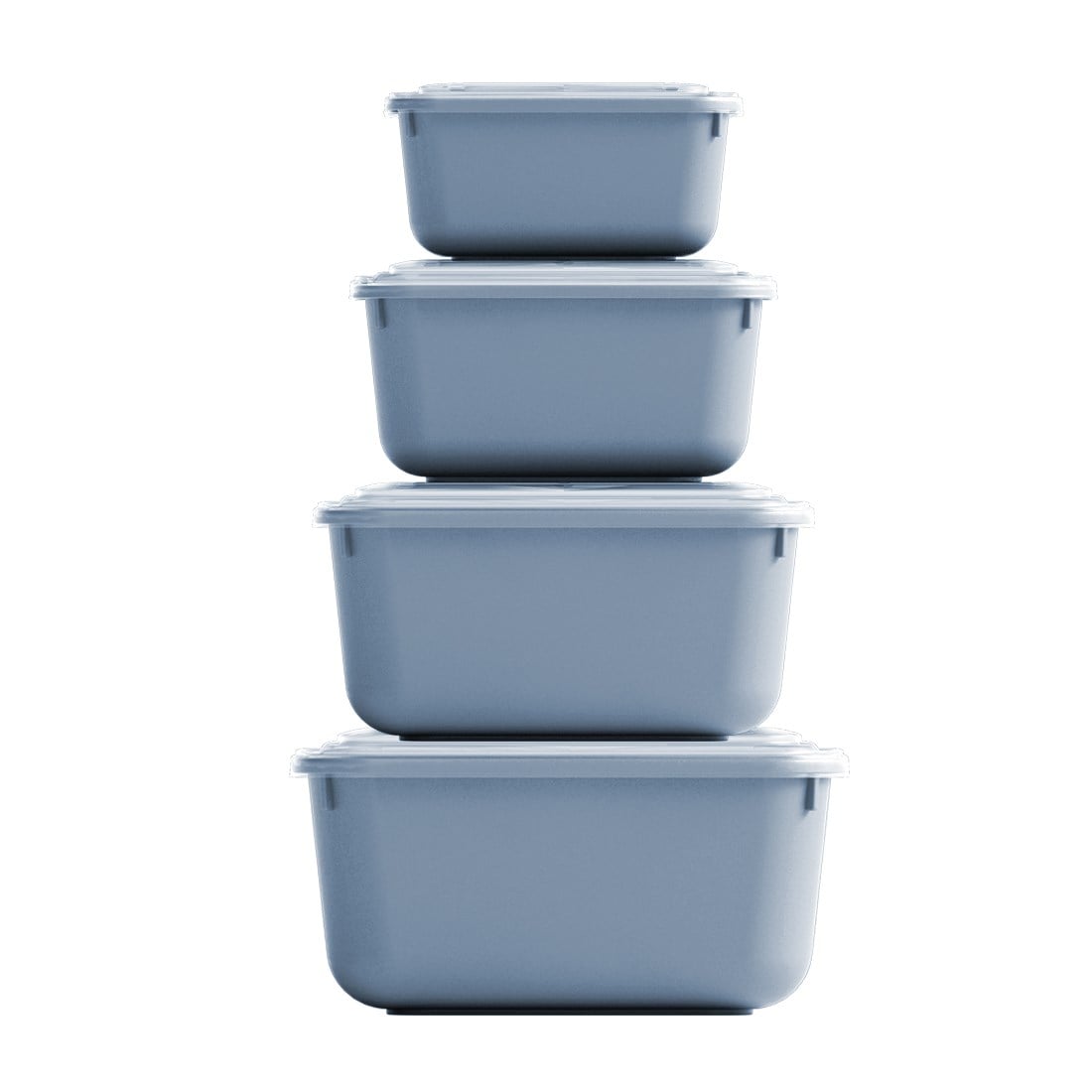 4 Parça Snap Lid Dikdörtgen Set (600-1100-1800-3000 ml)