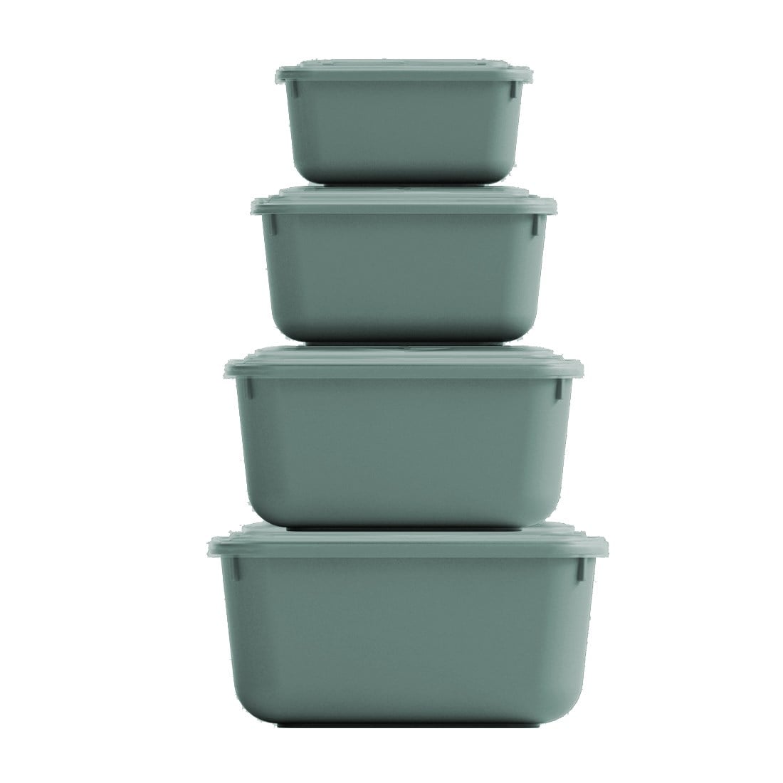 4 Parça Snap Lid Dikdörtgen Set (600-1100-1800-3000 ml)