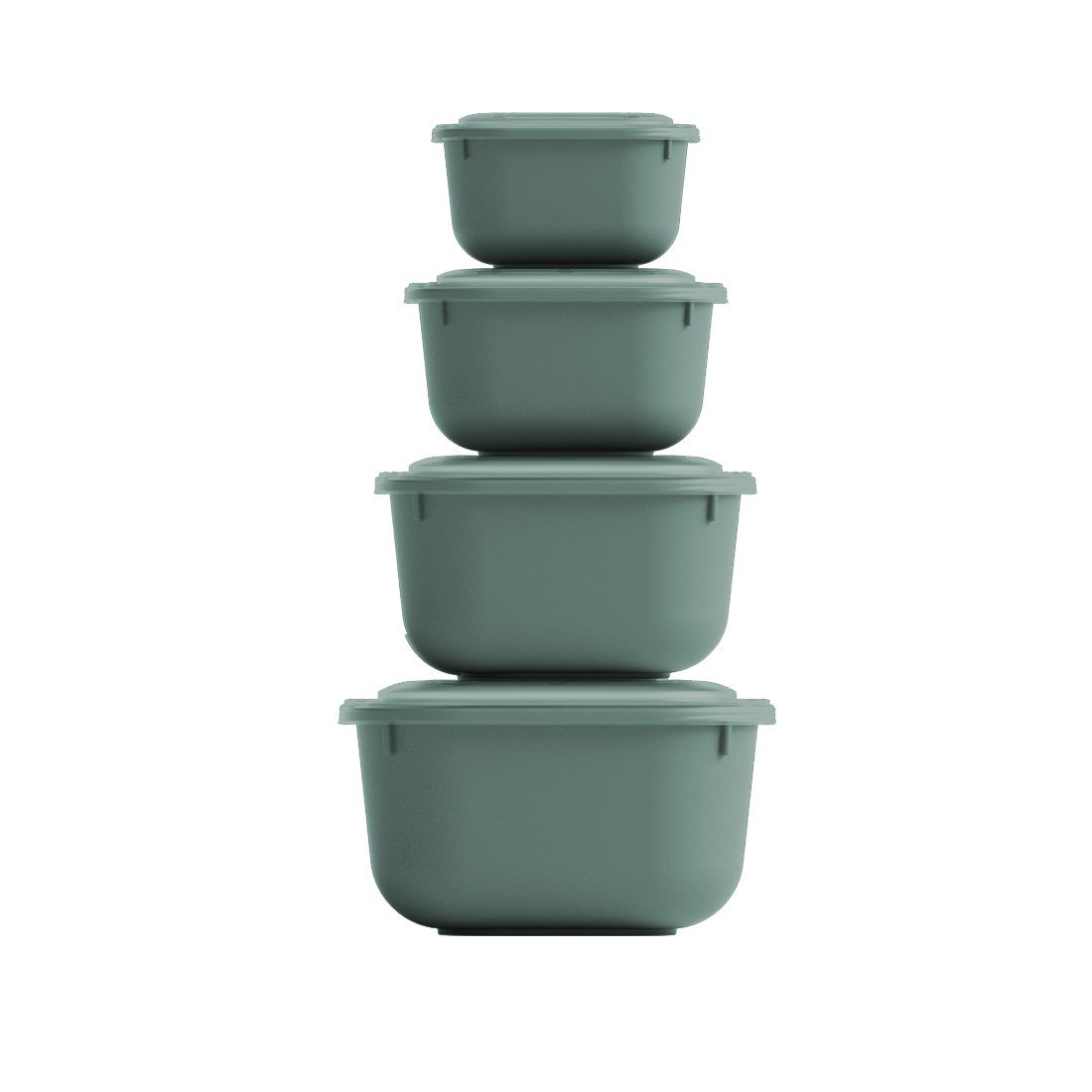 4 Parça Snap Lid Kare Set (600-1100-1800-3000 ml)