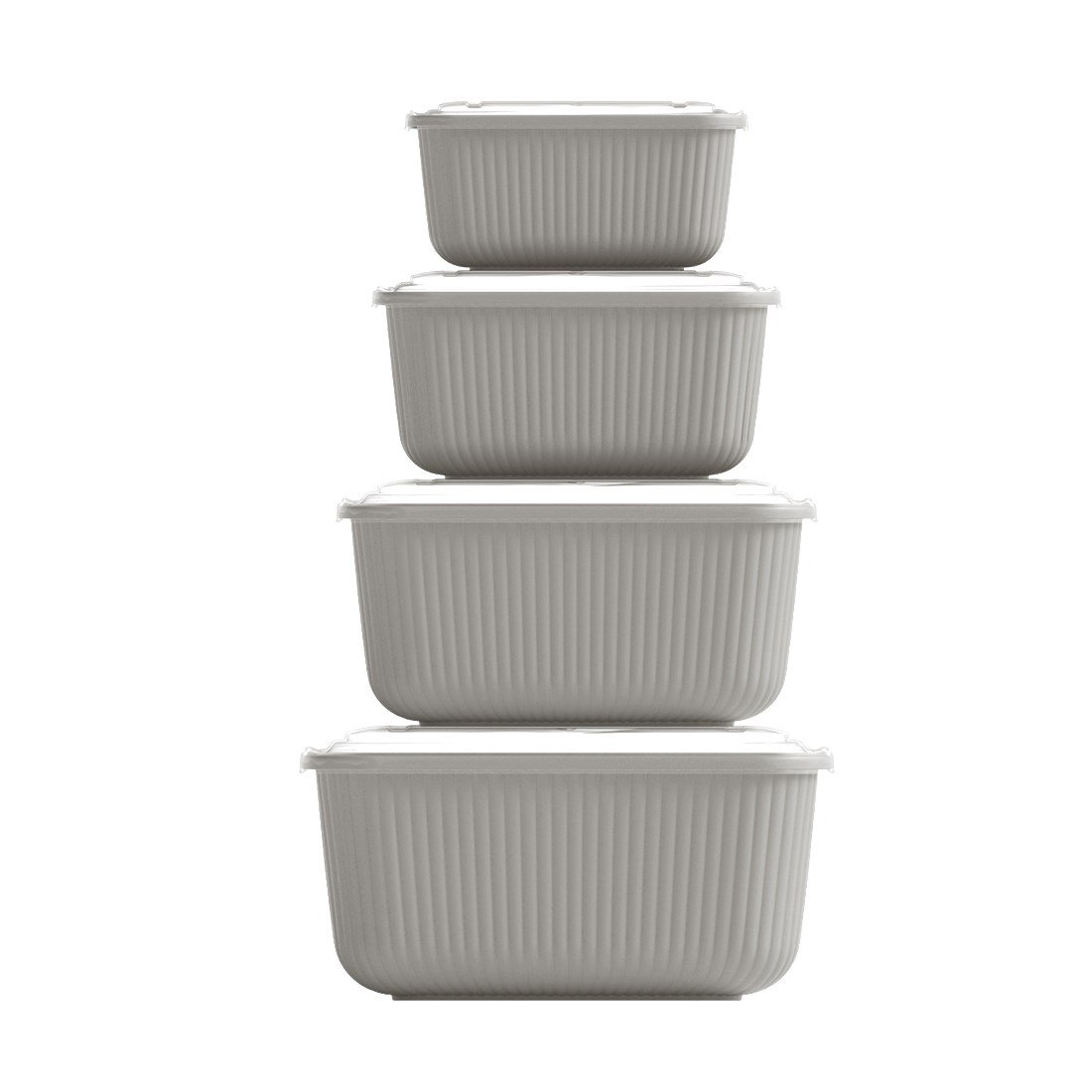 4 Parça Snap Lid Line Dikdörtgen Set (600-1100-1800-3000 ml)