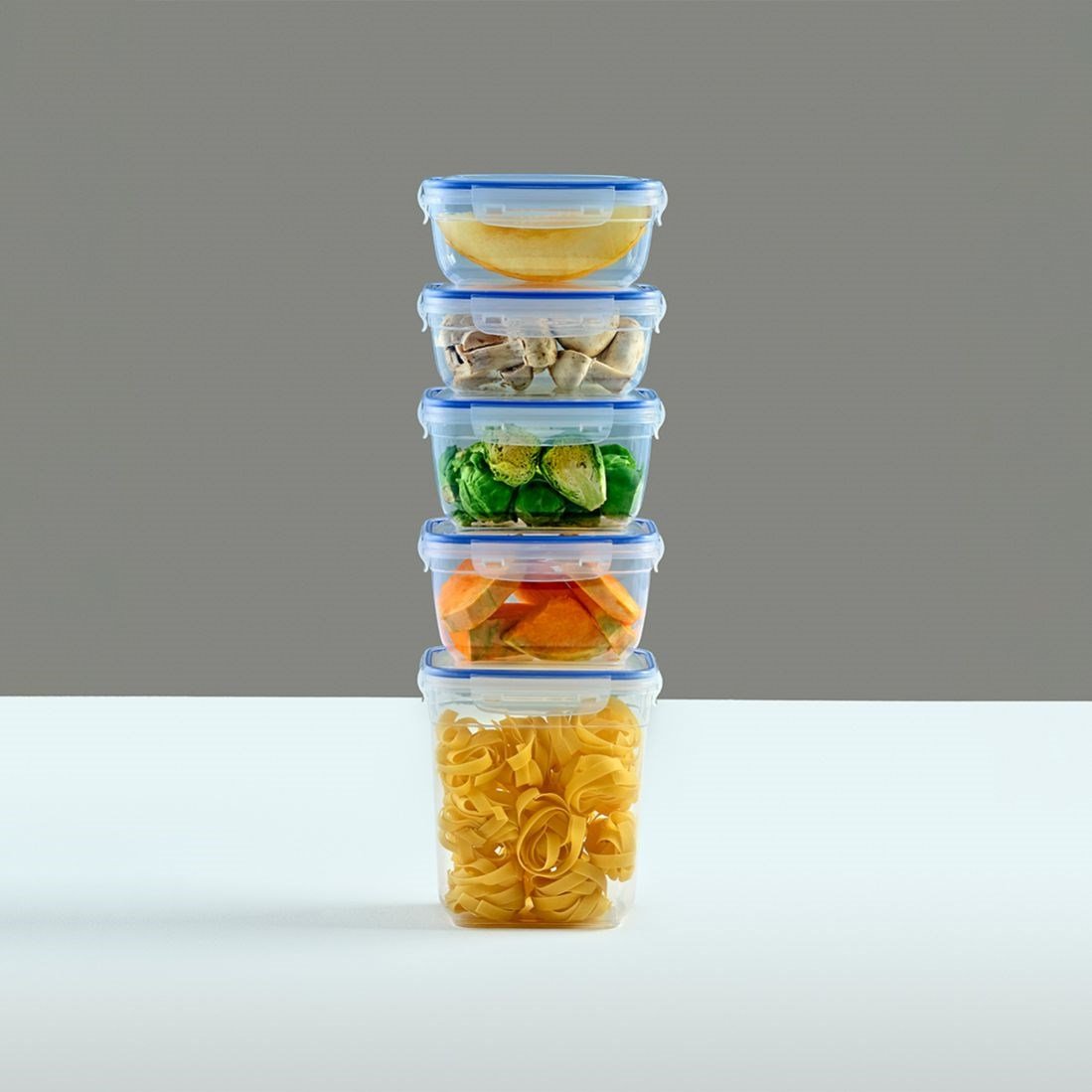 5 Parça Dikdörtgen Smart Set ( 2x800 ml, 2x1000 ml, 1x2100 ml )