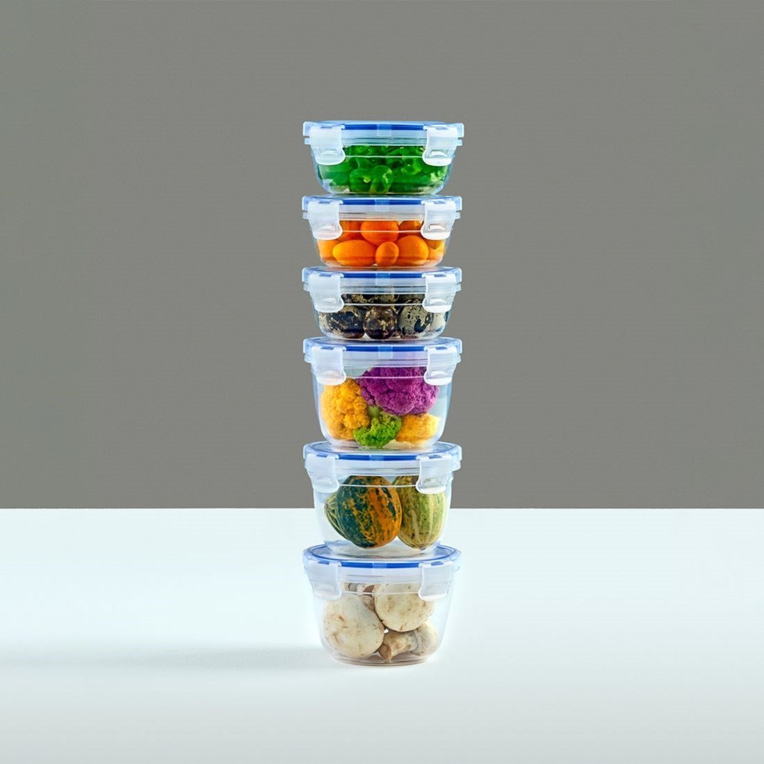 6 Parça Yuvarlak Smart Set ( 3x400 ml, 3x625 ml)