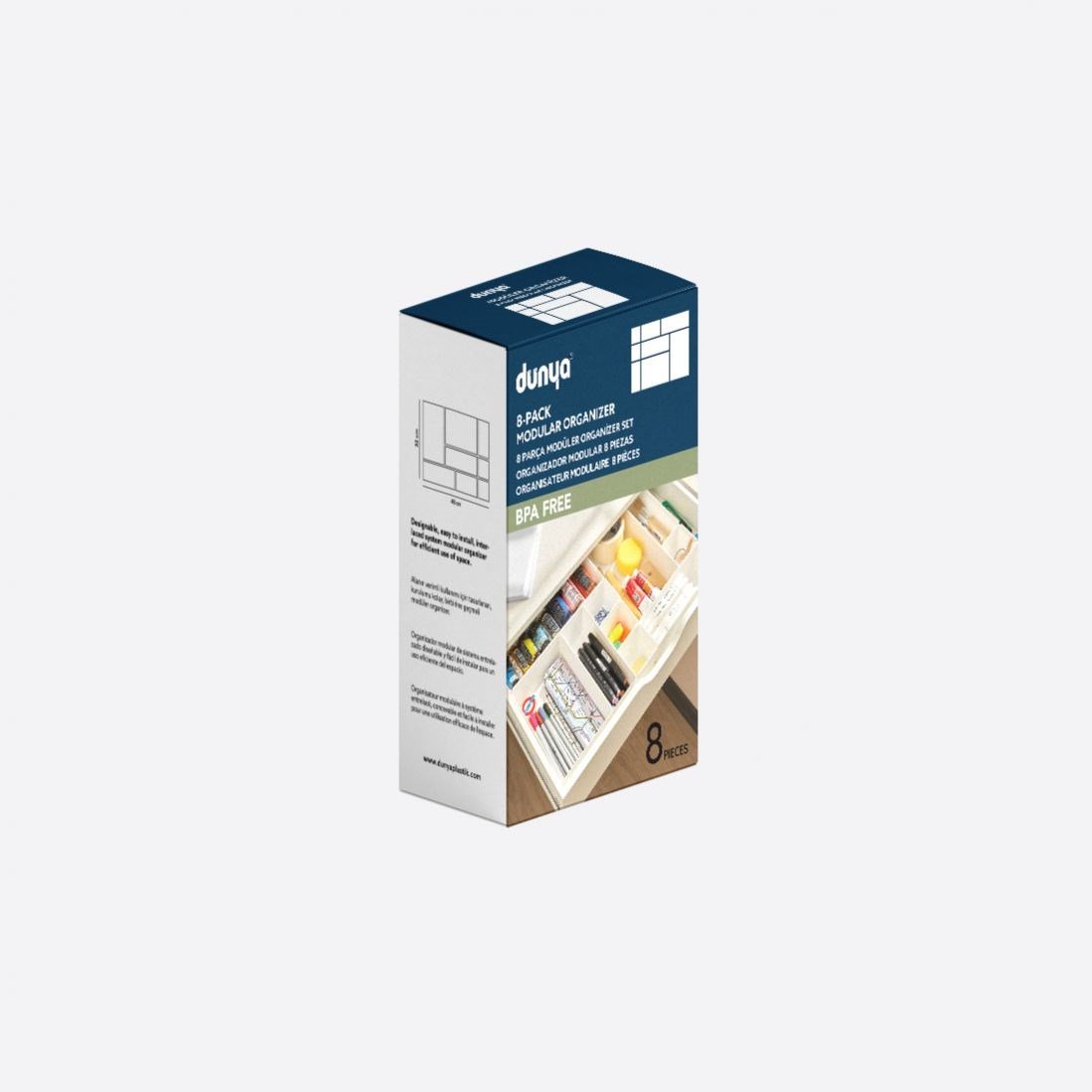 8 Parça Modular Organizer Set