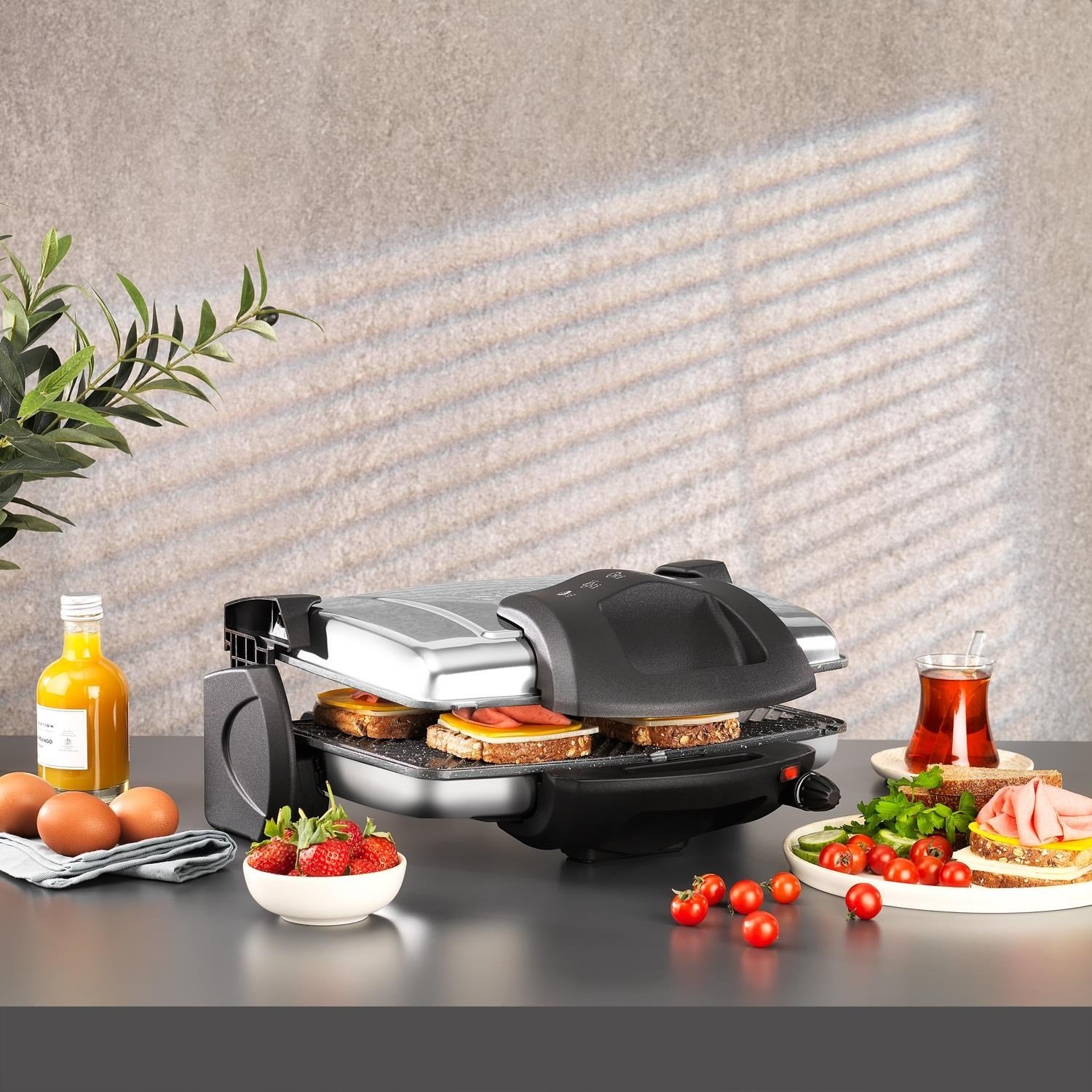 SCHAFER Grill Chef Tost Makinesi Inox (INX01)