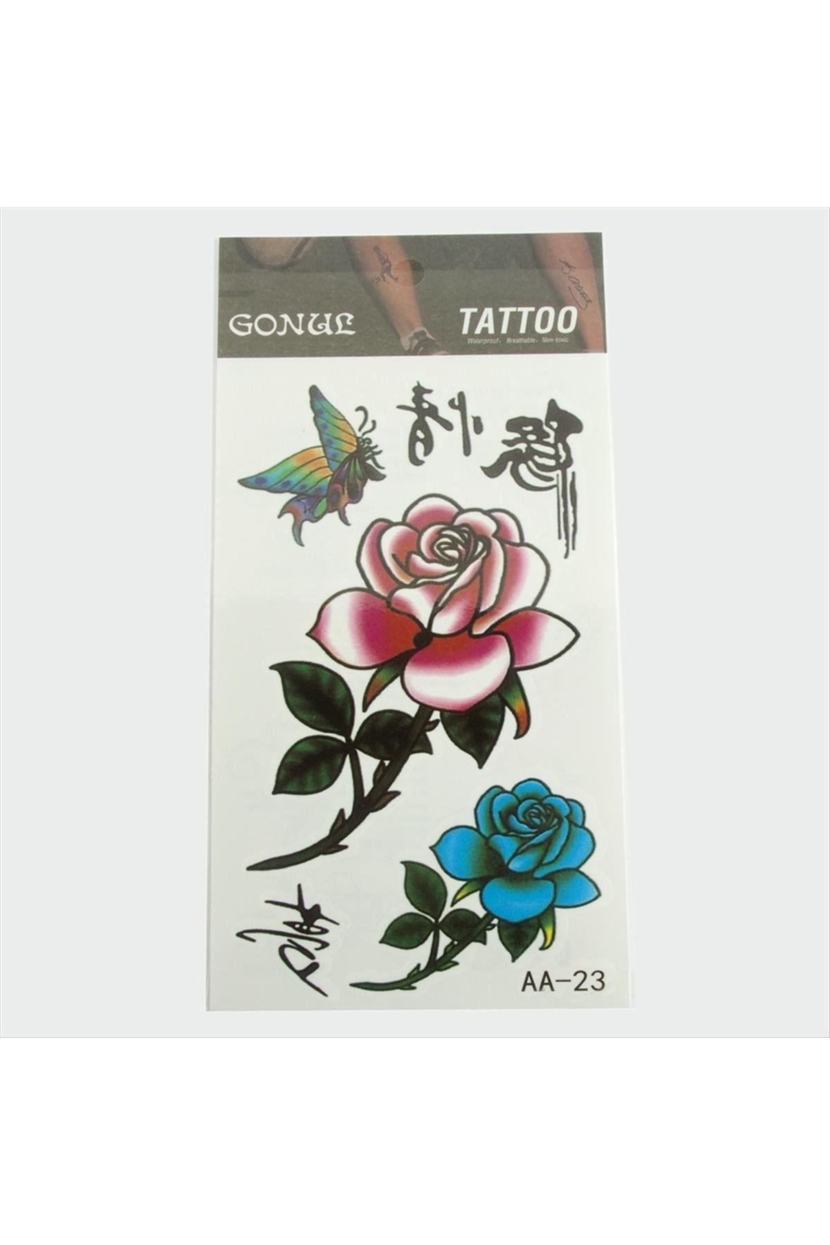 Gül Tattoo Dövme Sticker