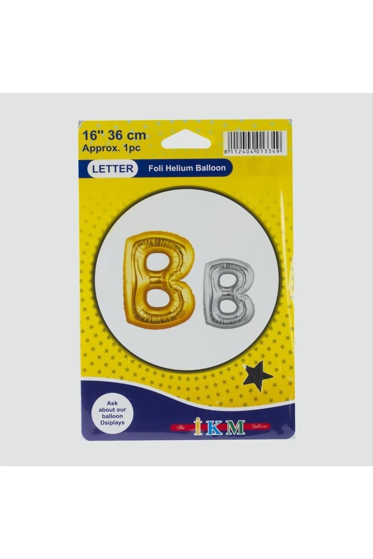 Gümüş Renkli 16*36 Harfli Folyo Balon