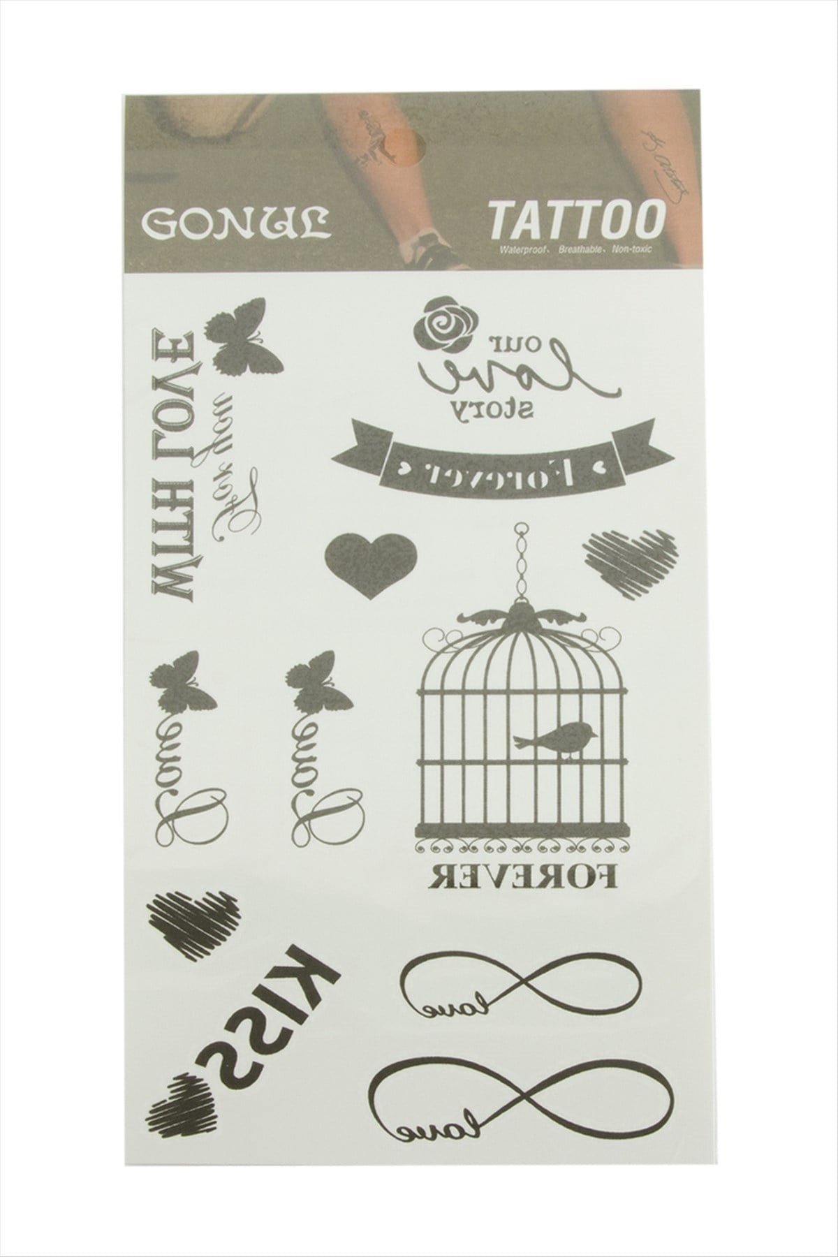 Kafes Tattoo Dövme Sticker