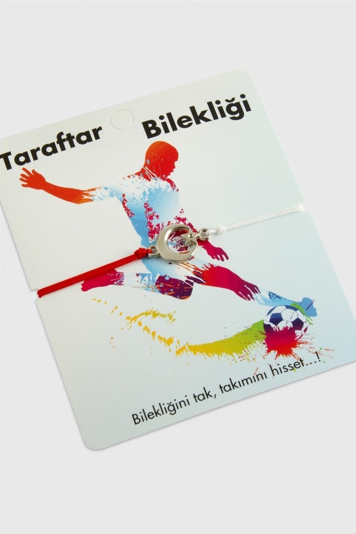Kırmızı Beyaz Ay Yıldız Taraftar İp Bileklik