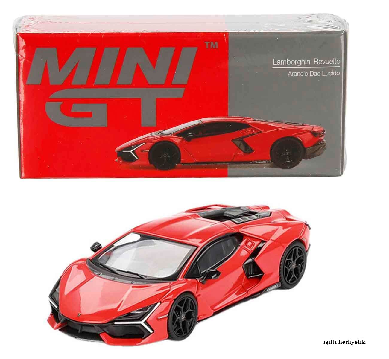 Mini Gt Lamborghini Revuelto Arancio Dac Lucido Diecast Model Araba