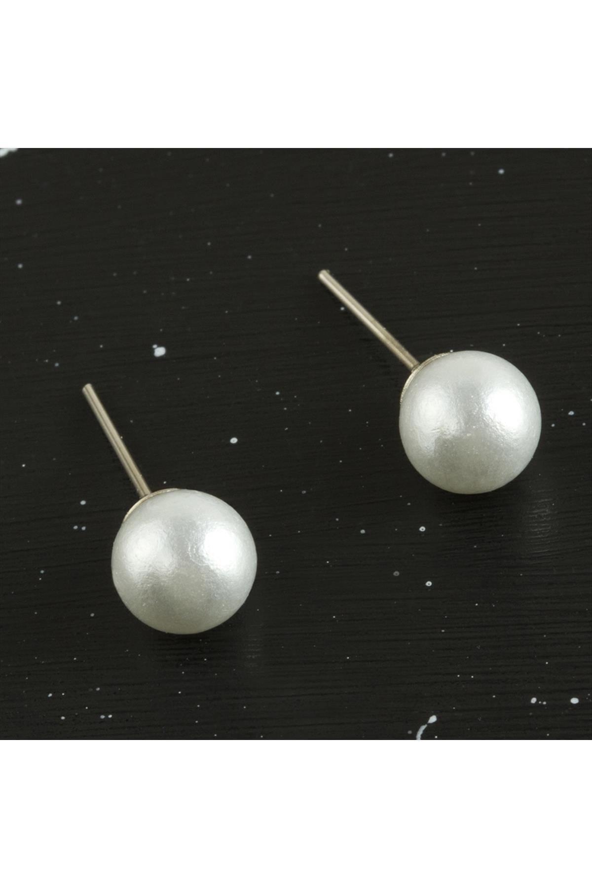Top İncili Küpe 8 mm