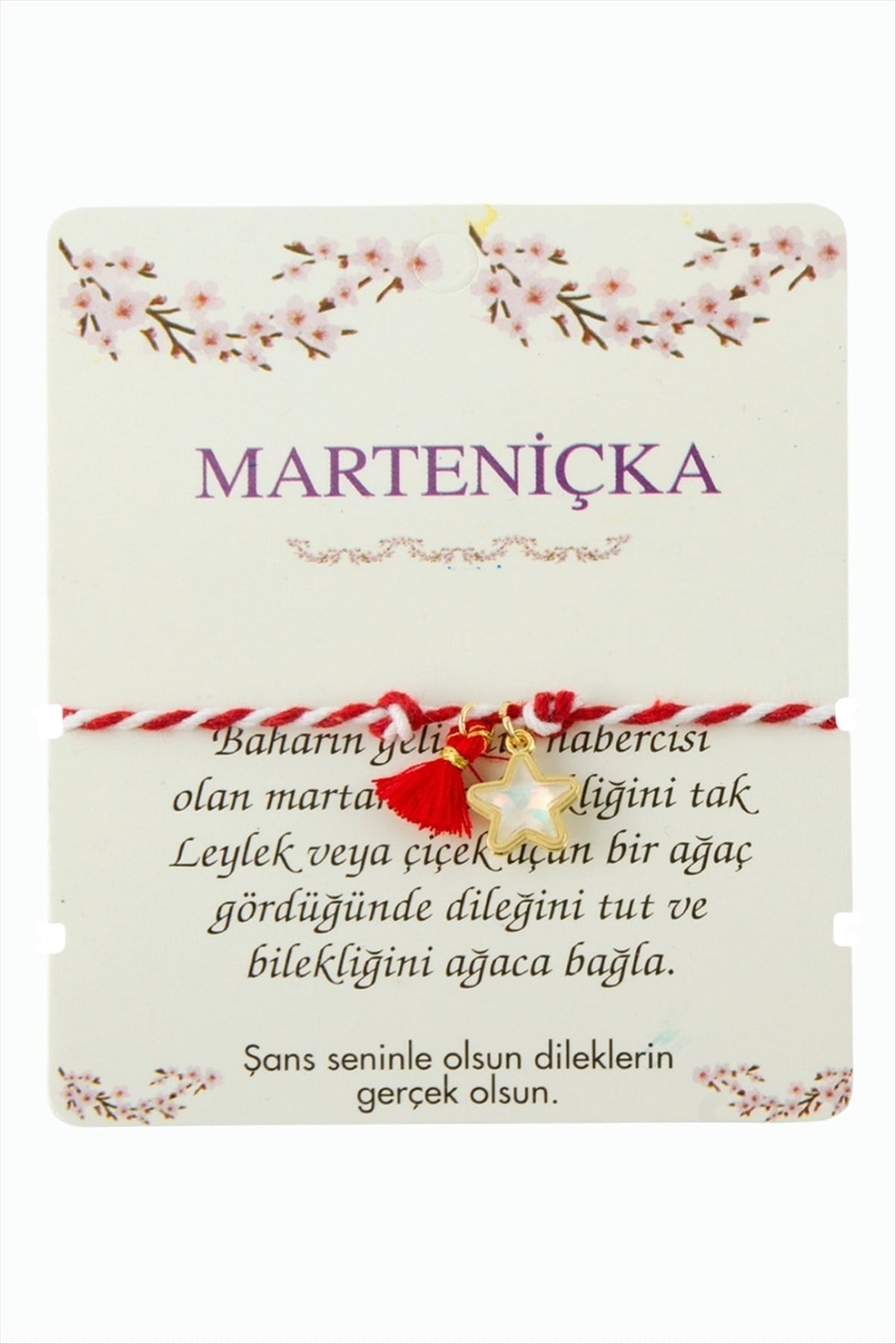 Yıldız Püskül Marteniçka İp Bileklik