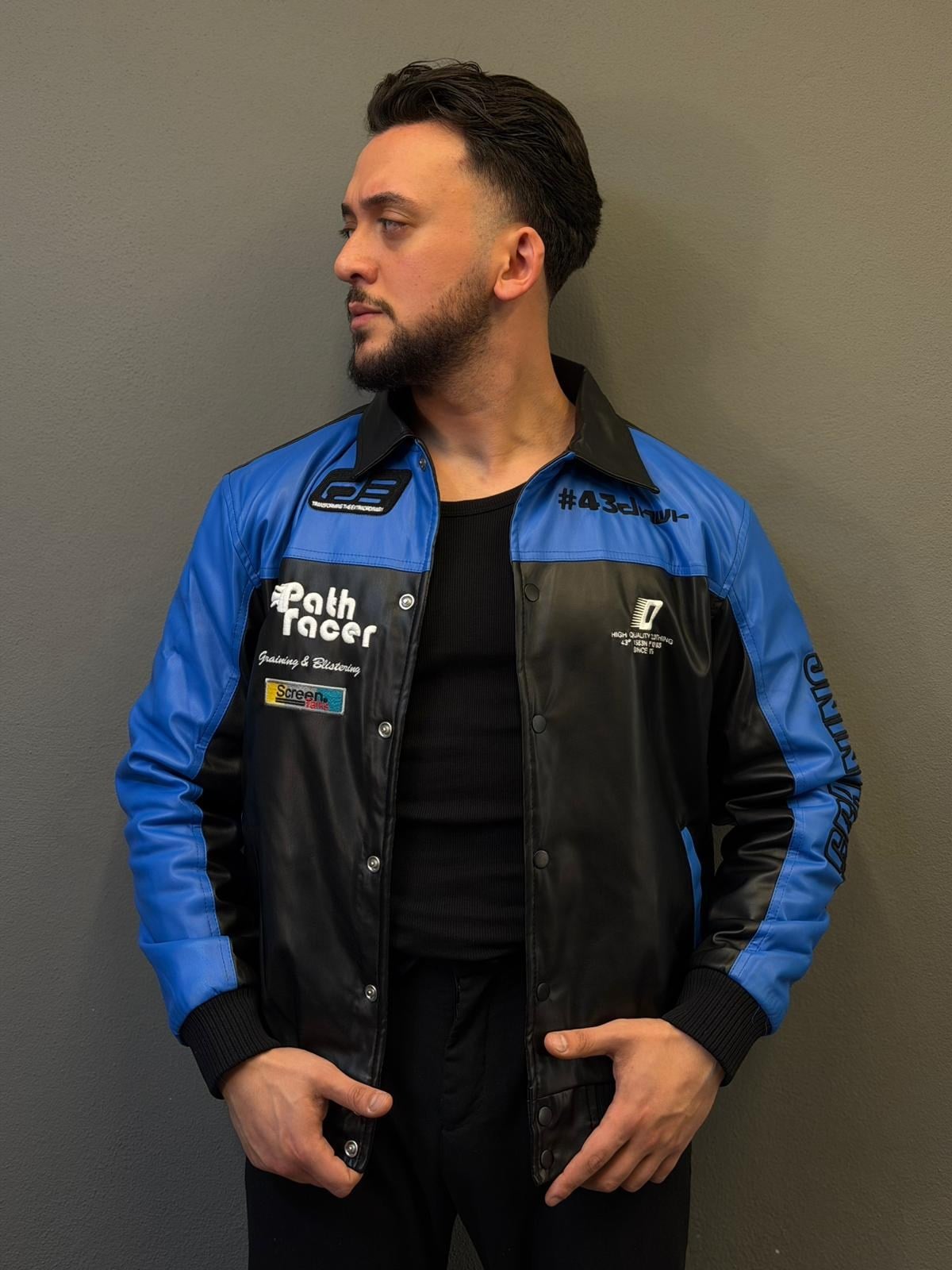 Racing Biker Astarlı Deri Kırmızı