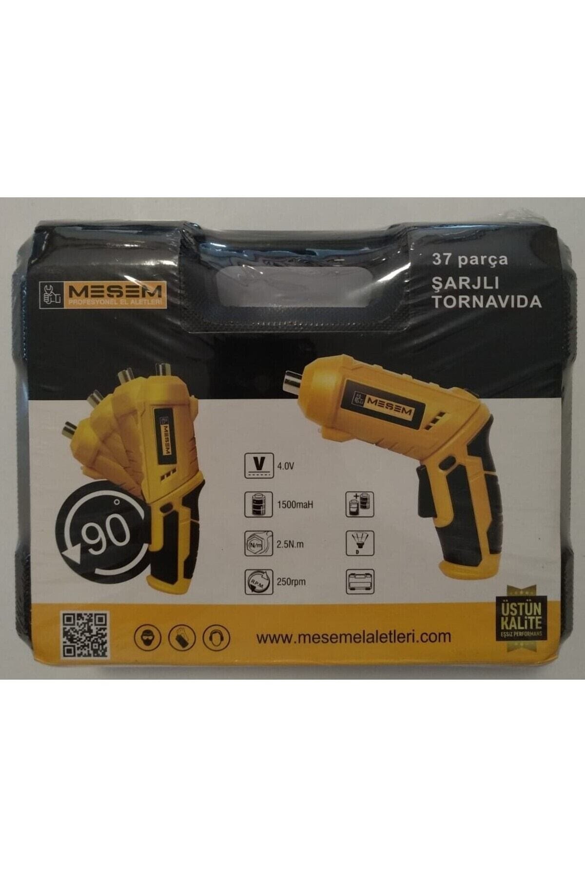 1 141 Şarjlı Vidalama Tornavida 37 Parça Takım Çantalı 4 Volt 4.0 - 4.4 Ah Manyetik 2 Yıl