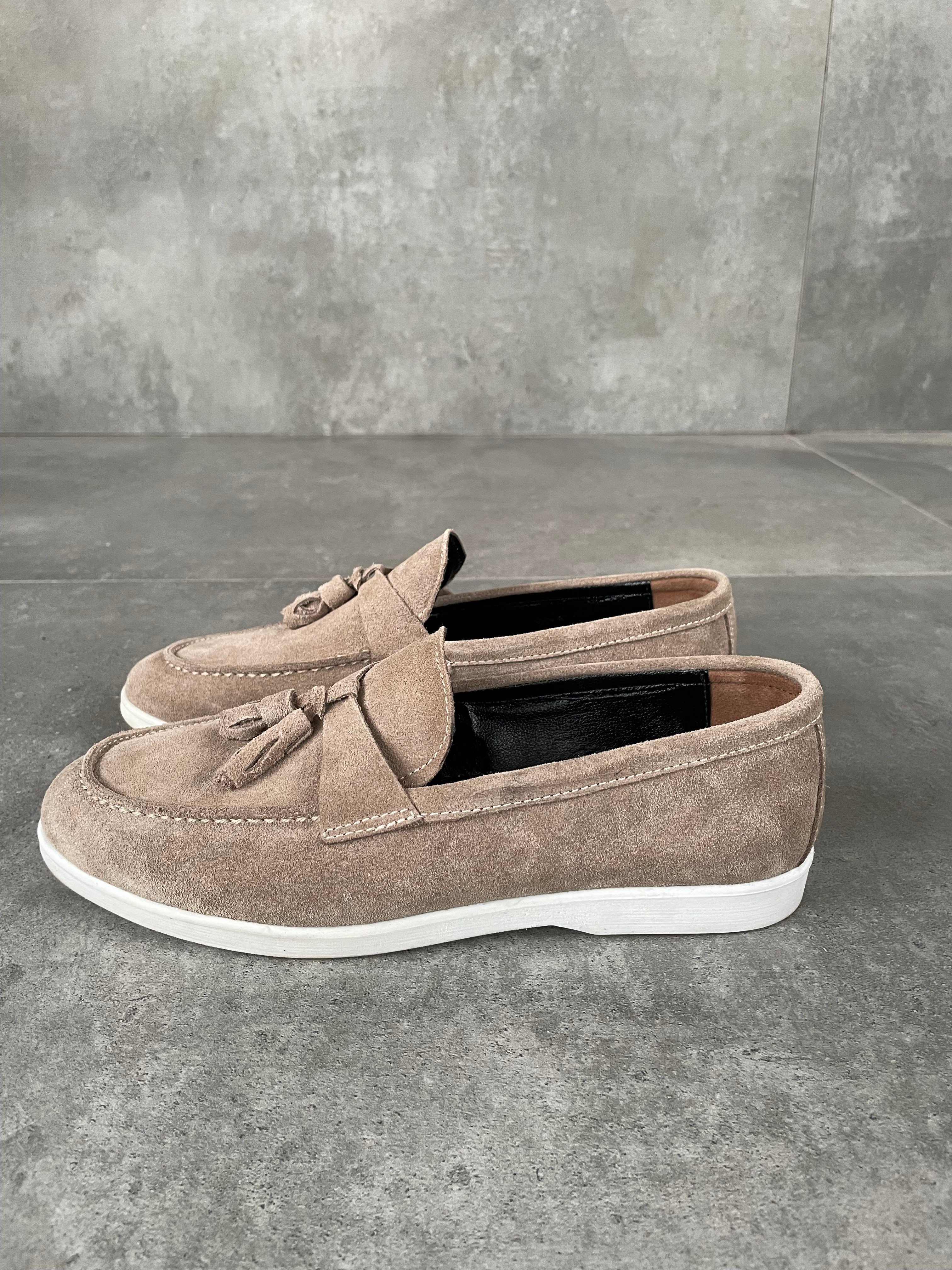 Best Steps Süet Püsküllü Loafer - Krem