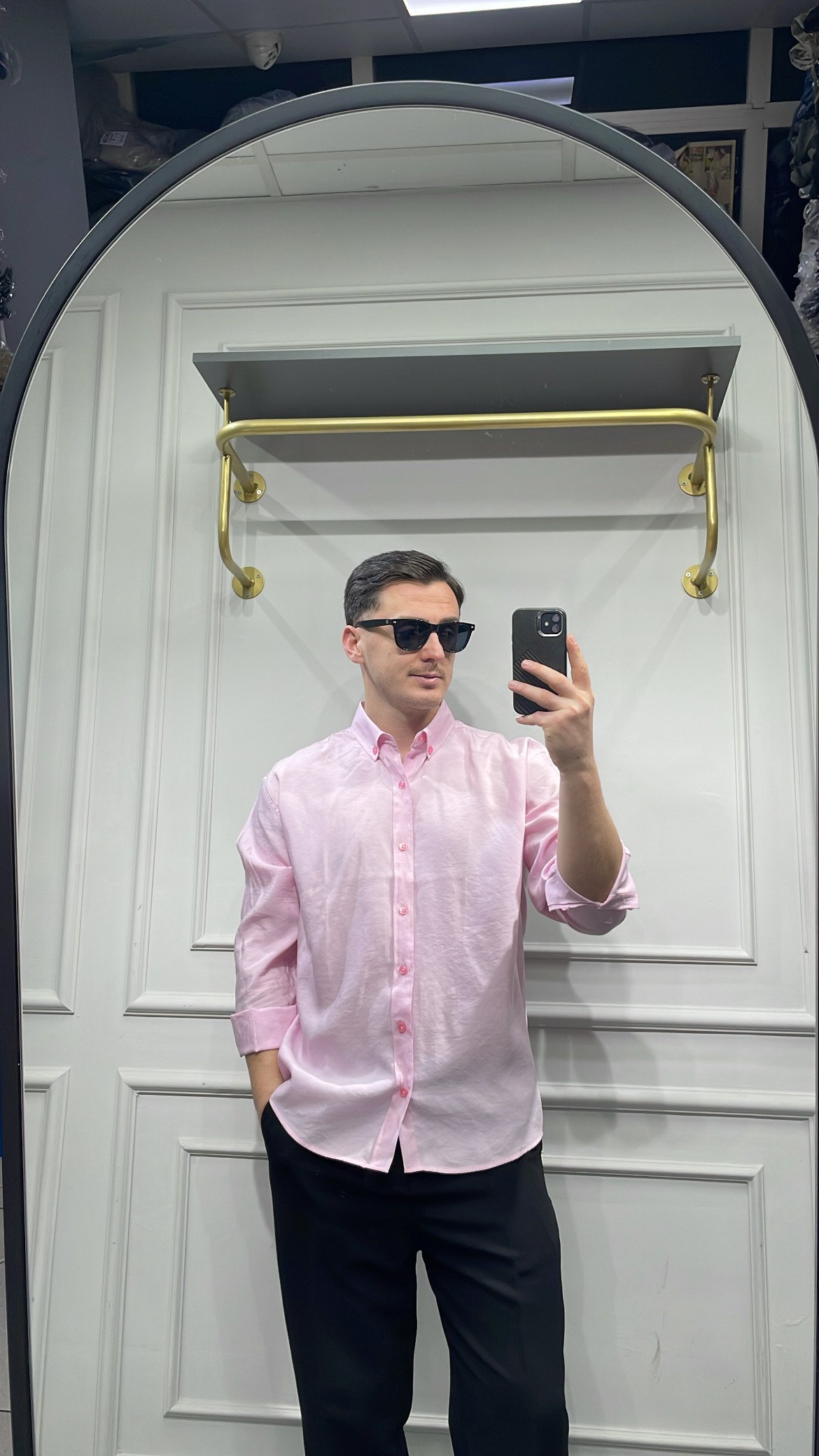 Modal Oversize Gömlek Pembe - Wng9015