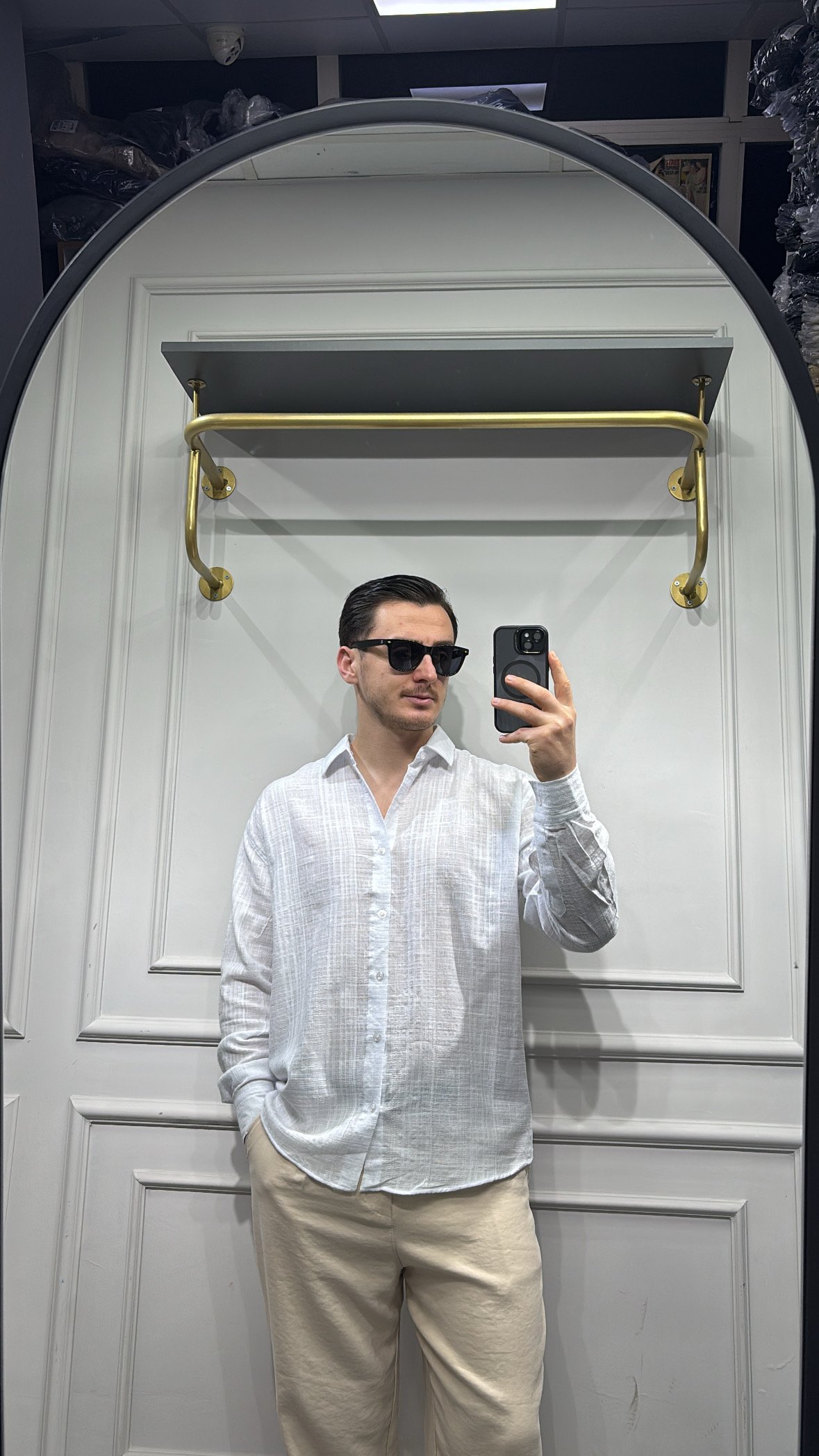 Oversize Pamuk Gömlek Beyaz - Wng9006