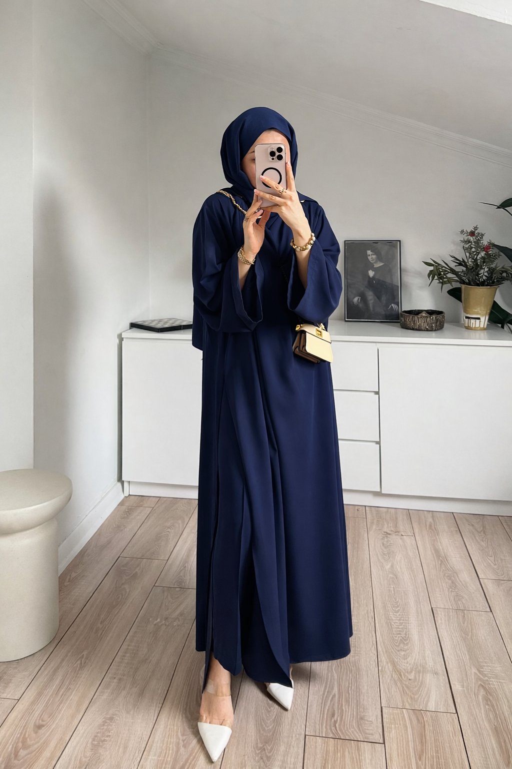 Abaya Takım Lacivert