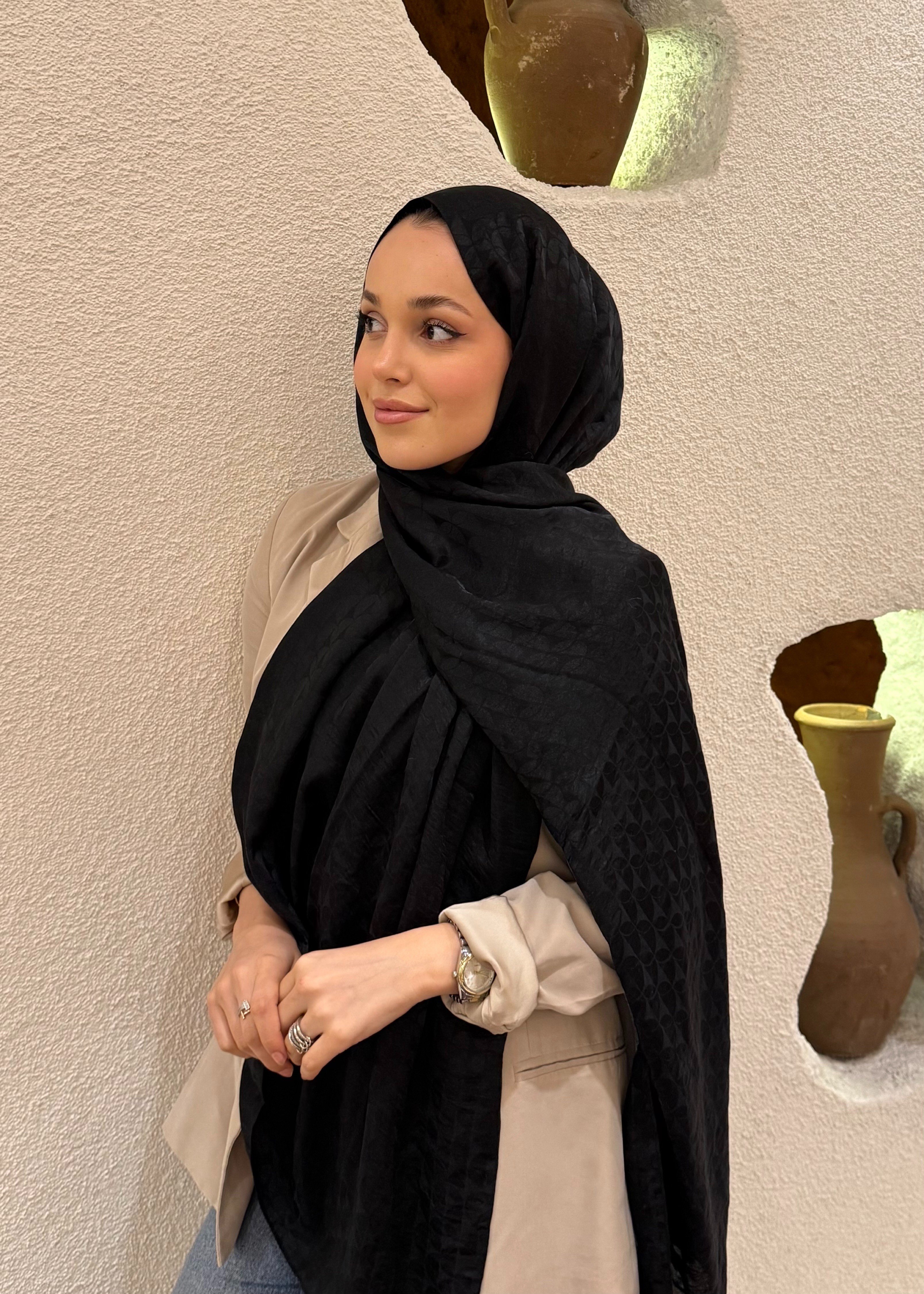 Loya Desen Şal Siyah