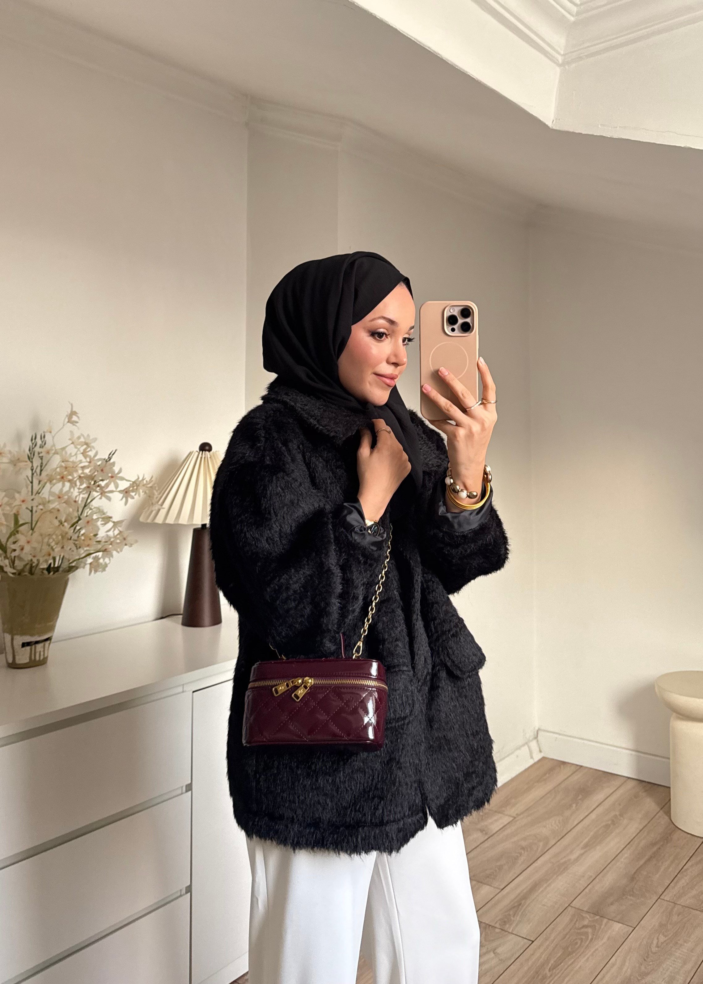 Premium Sakallı Ceket Siyah 