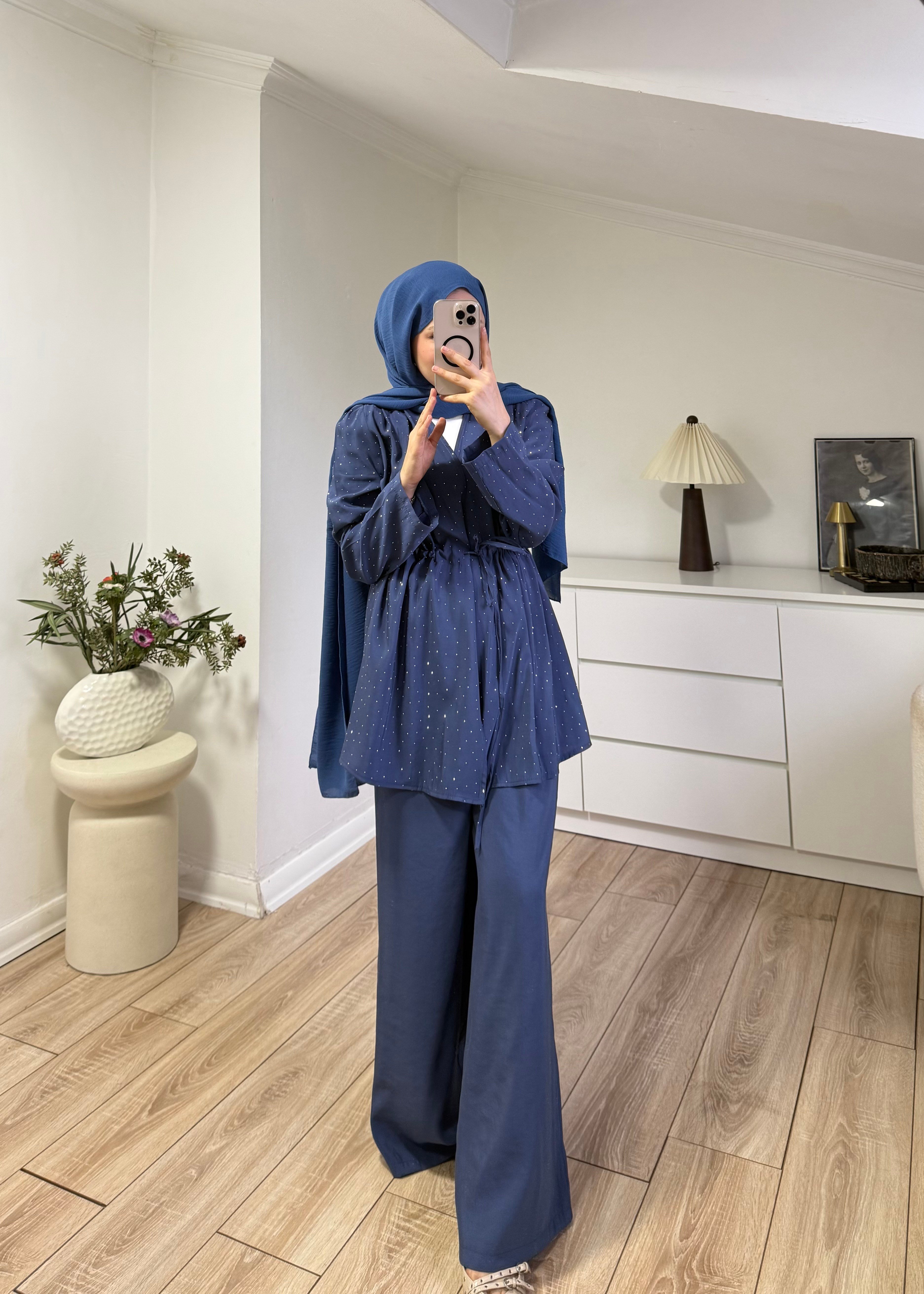 Taşlı Takım Indigo