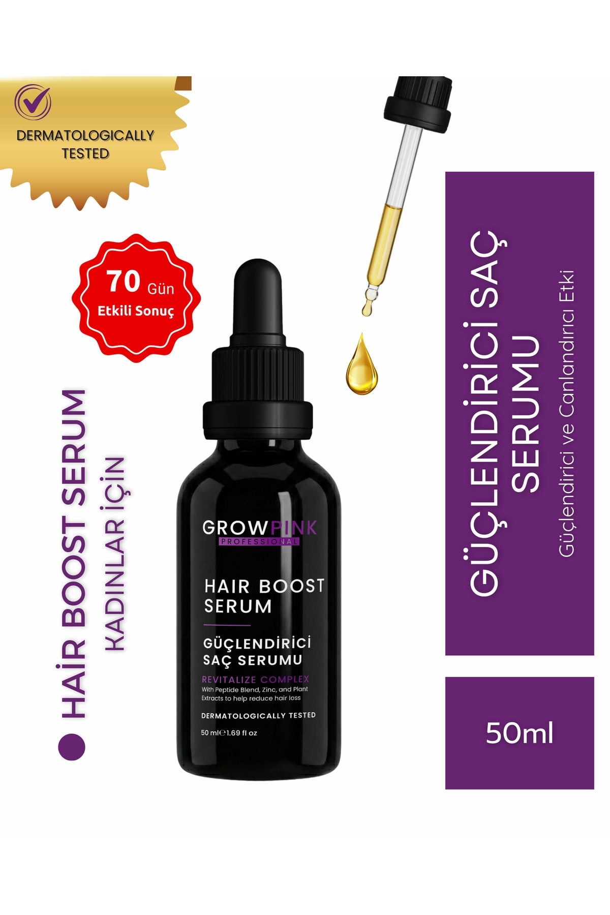 50 ML Kadın Saç Dökülme Karşıtı Serum – Güçlü Kökler & Yoğun Bakım