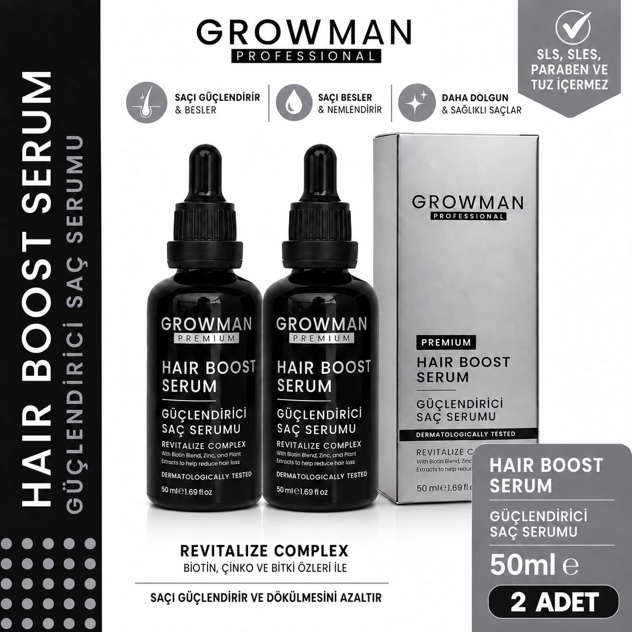 Saç Köklerini Destekleyen Serum 50 ml | Yoğun Bakım & Güçlendirici