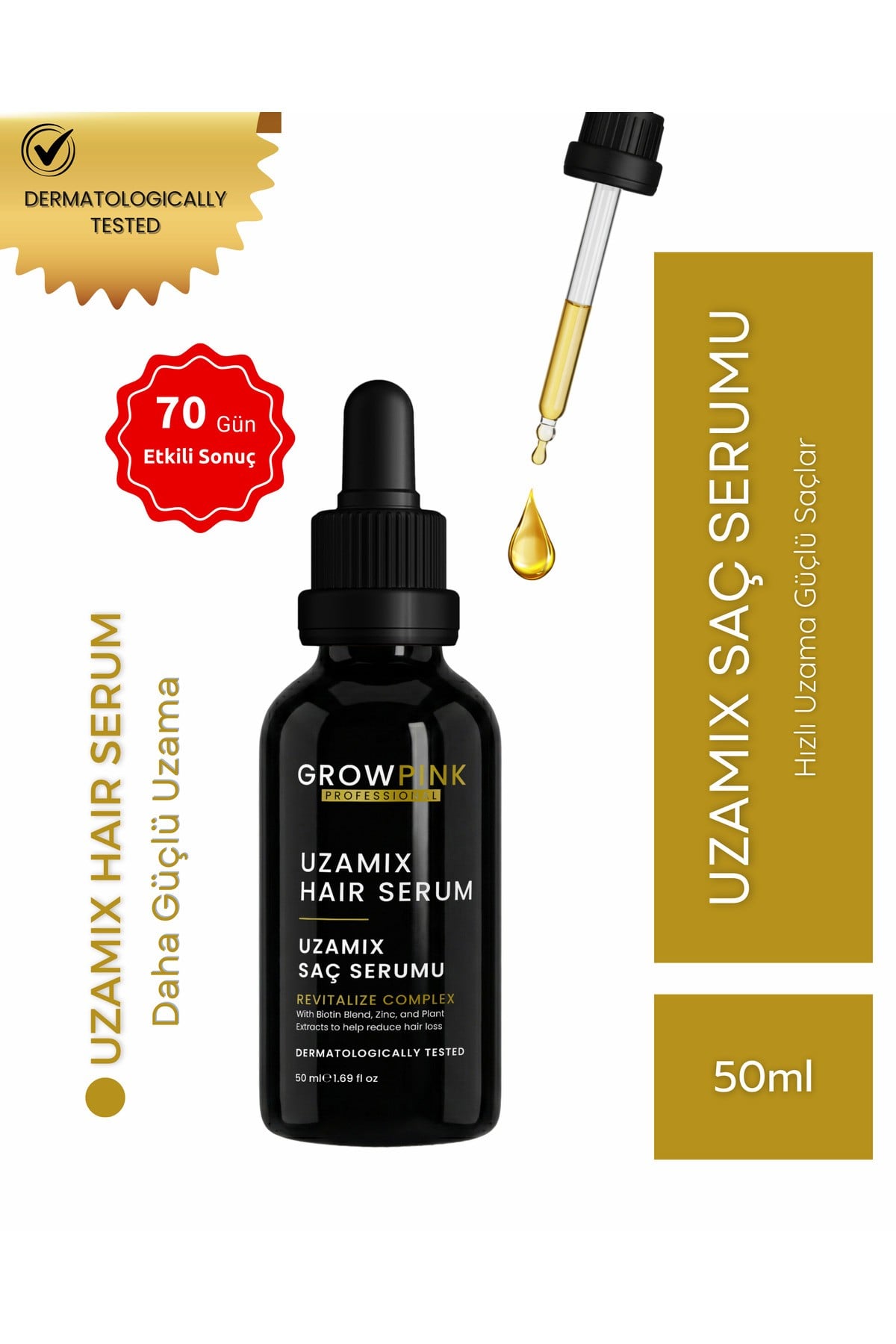 Saç Uzatıcı Serum 50 ML – Hızlı Saç Uzatan, Gürleştiren ve Güçlendiren Bakım Serumu