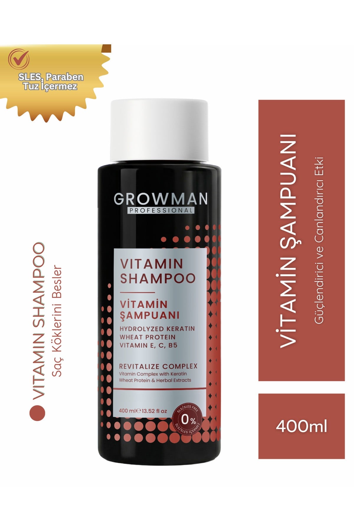 Vitamin Şampuan 400 ML – Besleyici & Güçlendirici Saç Bakımı