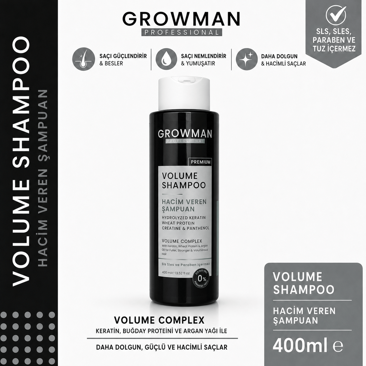 Volume Hacim Veren Şampuan 400 ML – Dolgun & Güçlendirici Bakım