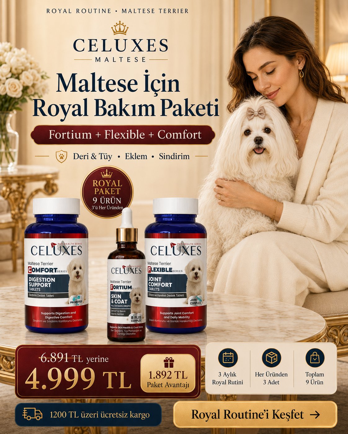 Maltese Terrier Royal Routine Bakım Paketi